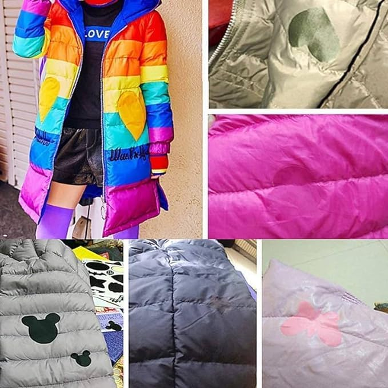 12 Sheets 6 Colors Repair Patches for down Jackets, 7.87X6 in Waterproof Fabric Self Adhesive Nylon Repair Patch Tape Multi Sizes, for Clothing Holes Raincoat Backpacks Tent Sleeping Bag Down image number 3