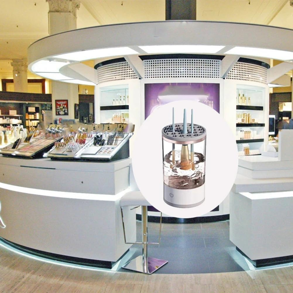 Snblzhef USB Plug Portable Electric Makeup Brush Cleaner with Rubber Makeup Machine Quick Cleaner Cleaning Brush Collar Brus B image number 5