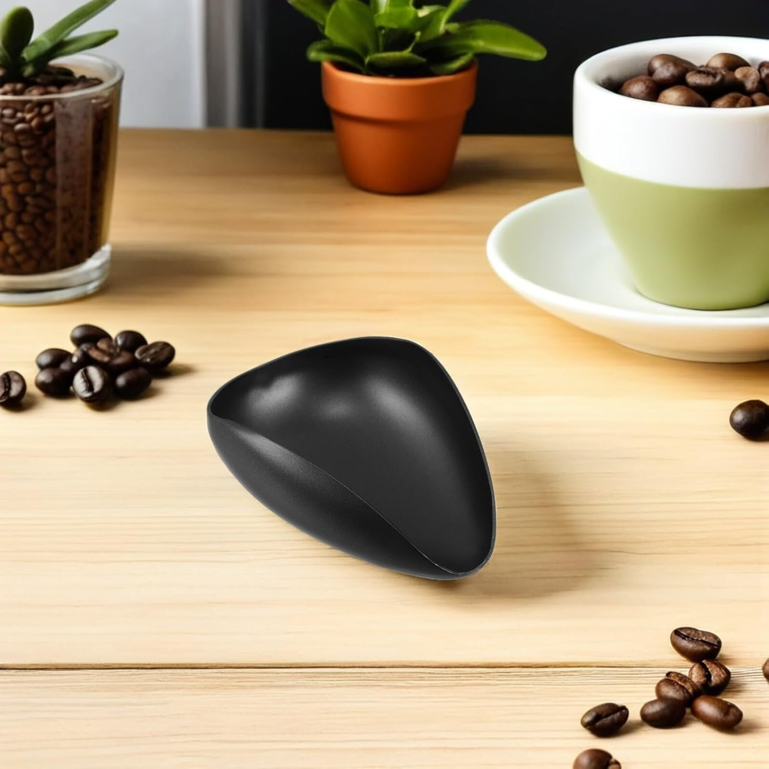 BRIGHTFUFU Loose Leaf Tea Powder Coffee Bean Sample Trays Coffee Cupping Tray Espresso Measuring Tool Scale Food Grams Espresso Bean Holder for Scale Black image number 1