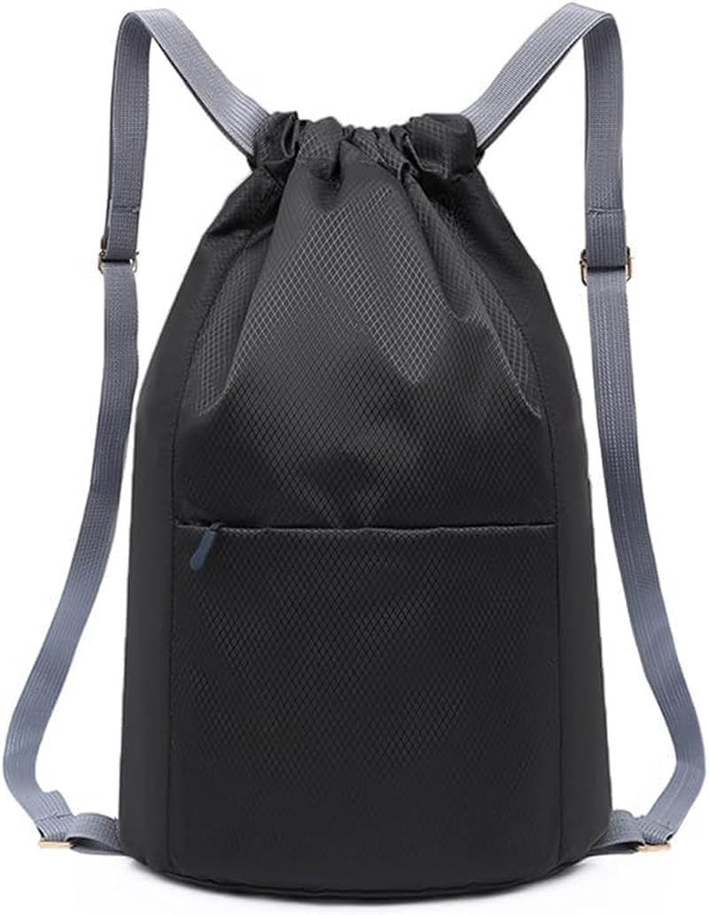 1Pc Drawstring Backpack Waterproof Drawstring Bags Gym Bags,Drawstring Gym Backpack String Bag,Drawstring Backpack Water Resistant String Bag Sports Gym Bag,Drawstring Backpack Sports Gym Bag,Black