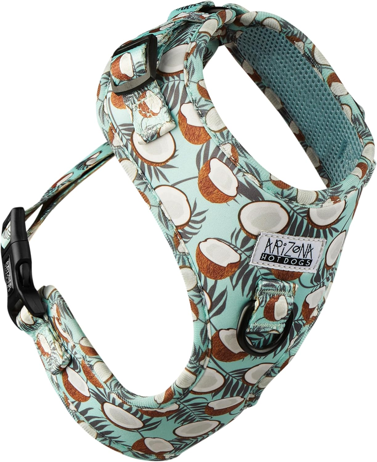 Dog Harness for Large Dogs Arizona Hotdogs Soft Harness Coconut Coconut Pattern Light Blue (L) image number 2