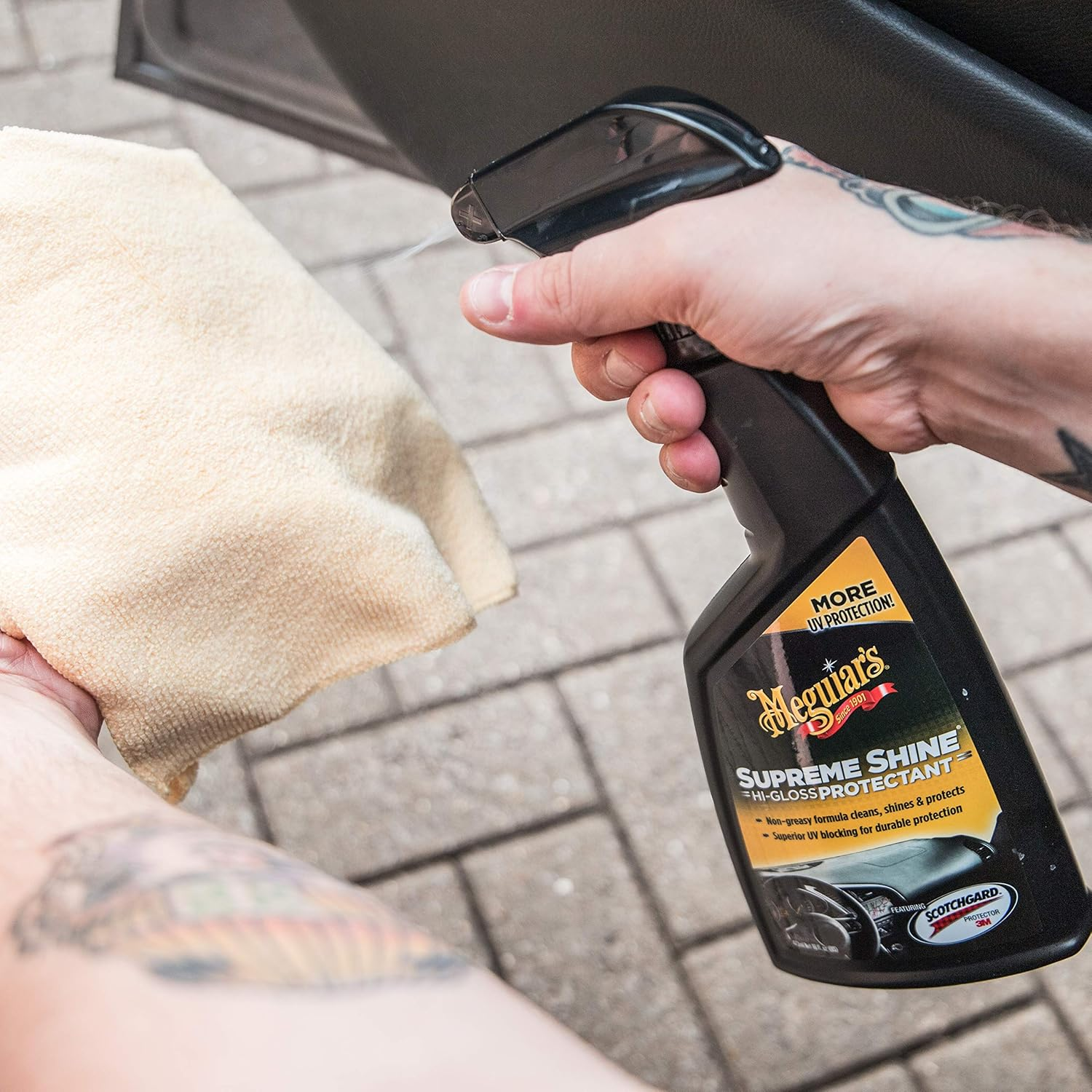 Meguiar'S G4016EU Supreme Shine Hi-Gloss Interior Dash & Trim Protectant 473Ml. Superior UV Protection image number 2