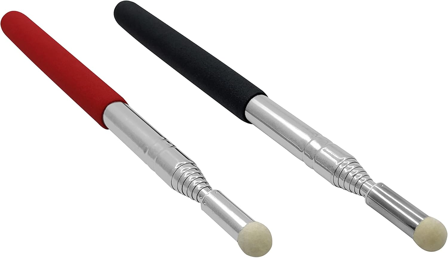 2 Pcstelescopic Teachers Pointer Stick, Extendable Teaching Pointer, Whiteboard Pointer with Felt Head for Teachers, Guides, Coach, Extends to 39''&Iuml;&frac14;&circ;Red and Black&iuml;&frac14;&permil; image number 4