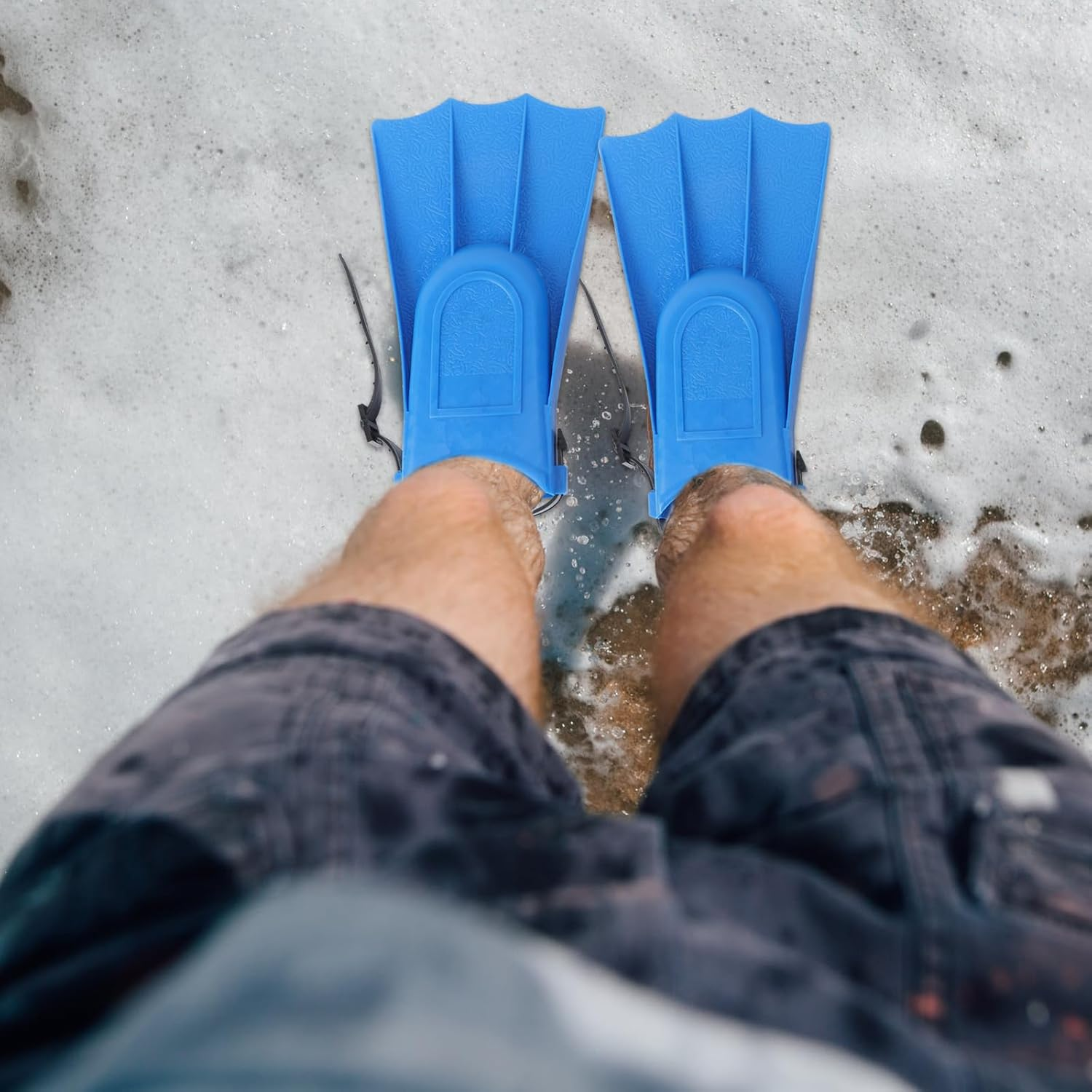 Kisangel 2Pcs Diving Flippers Swim Fins for Lap Swimming Children Flippers Swim Kids Fins Kids Flippers Snorkeling Fins Adjustable Travel image number 1