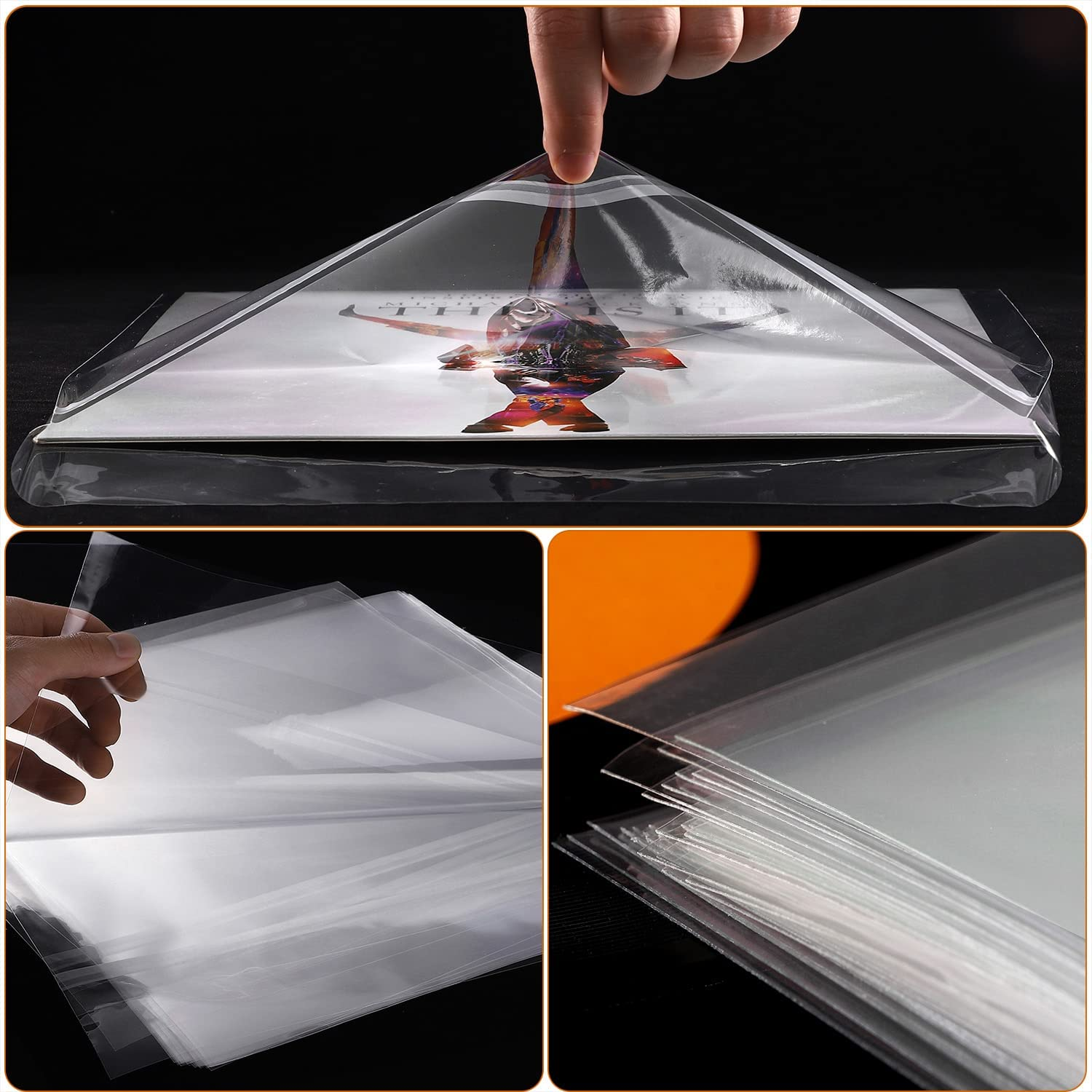 Facmogu 100PCS 7 Inch Vinyl Record Sleeves for 45 RPM Protection, 7.4" X 7.4" Outer Album Covers for LP Collection image number 1