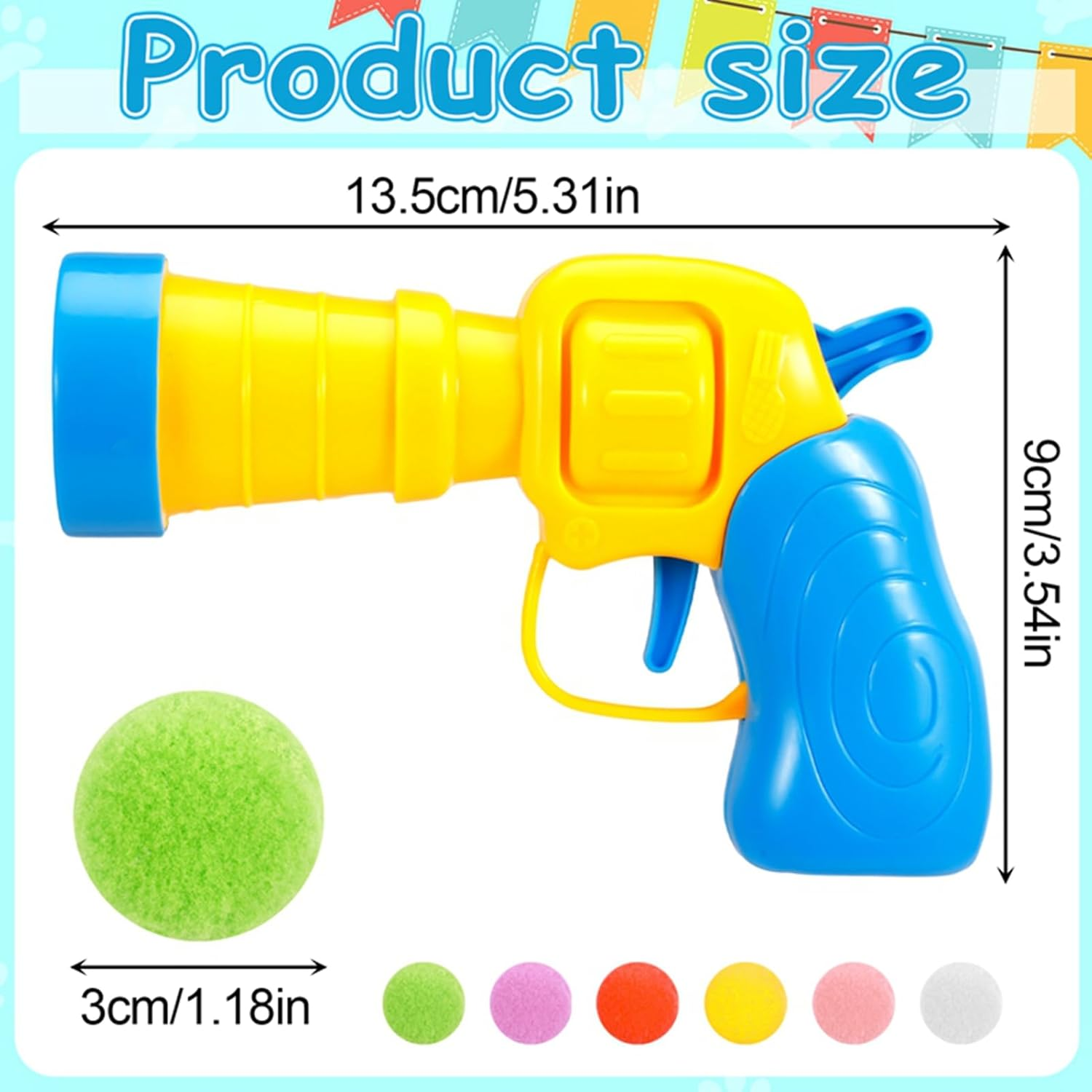 Cat Ball Toy Launcher Gun, 50Pcs Cat Balls with 1 Gun Toy, Cat Toys for Bored/Interactive Indoor Adult Cats, Plush Fuzzy Balls Launcher Cat Toy, Cat Fetch Toy Gun Shooter image number 2