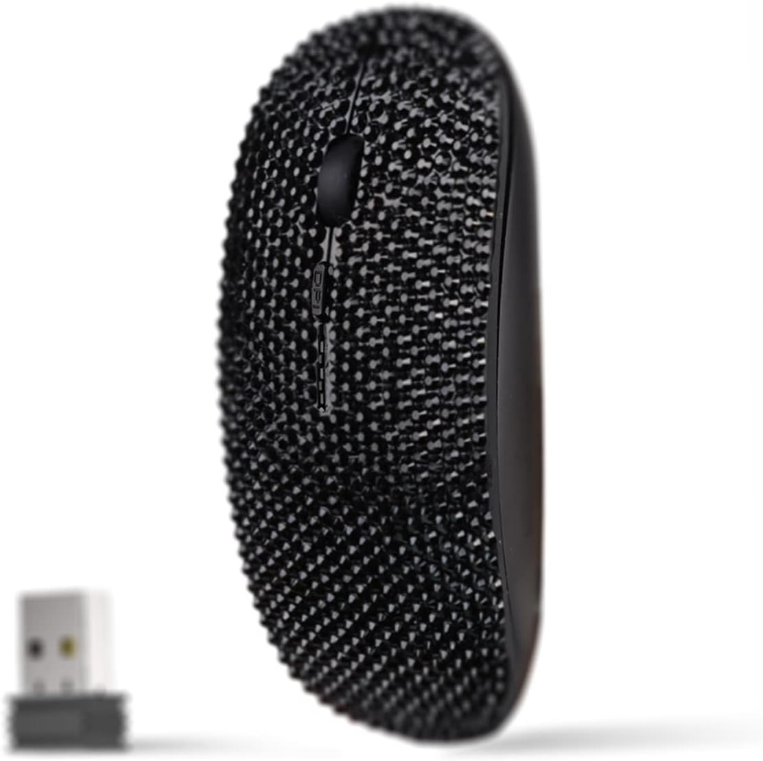 Pink Colorful Bling Luxury Crystal Rhinestone 2.4G Wireless Mouse for Laptop Computer, Cute Mouse for Girls - Pink Colorful