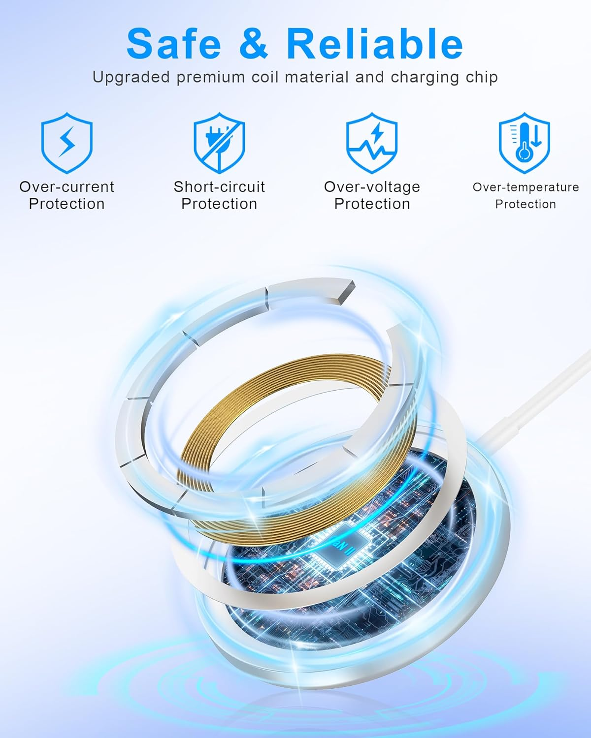 3 in 1 Fast Wireless Charger Magnetic Wireless Charging Compatible with Iphone 16/15/14/13/12 Series, Apple Watch, Airpods Pro 2/Pro/4/3/2, Apple Mag-Safe Charge image number 1