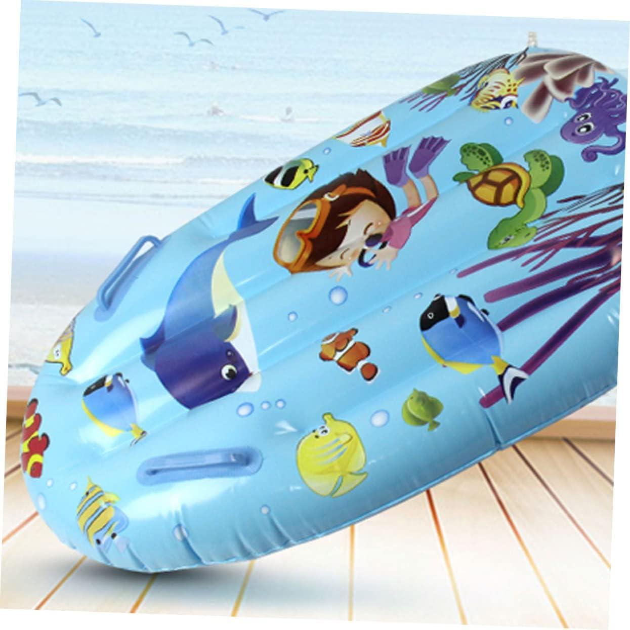 Inflatable Floating Bed Boy Girl'S Swimming Toy Kickboard Surfboard Water Float Pad for Play image number 3