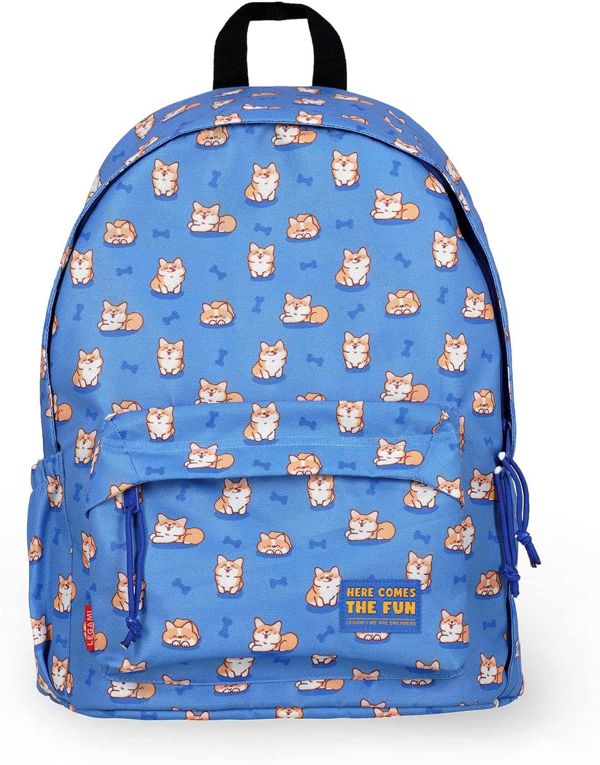 LEGAMI - My Backpack, Lined and Padded School Bag, School Backpack with Zip, Laptop and Tablet Bag Inside, Travel Backpack 32L, 35 X 45 X 20 Cm, Blue, One Size, CORGI image number 3