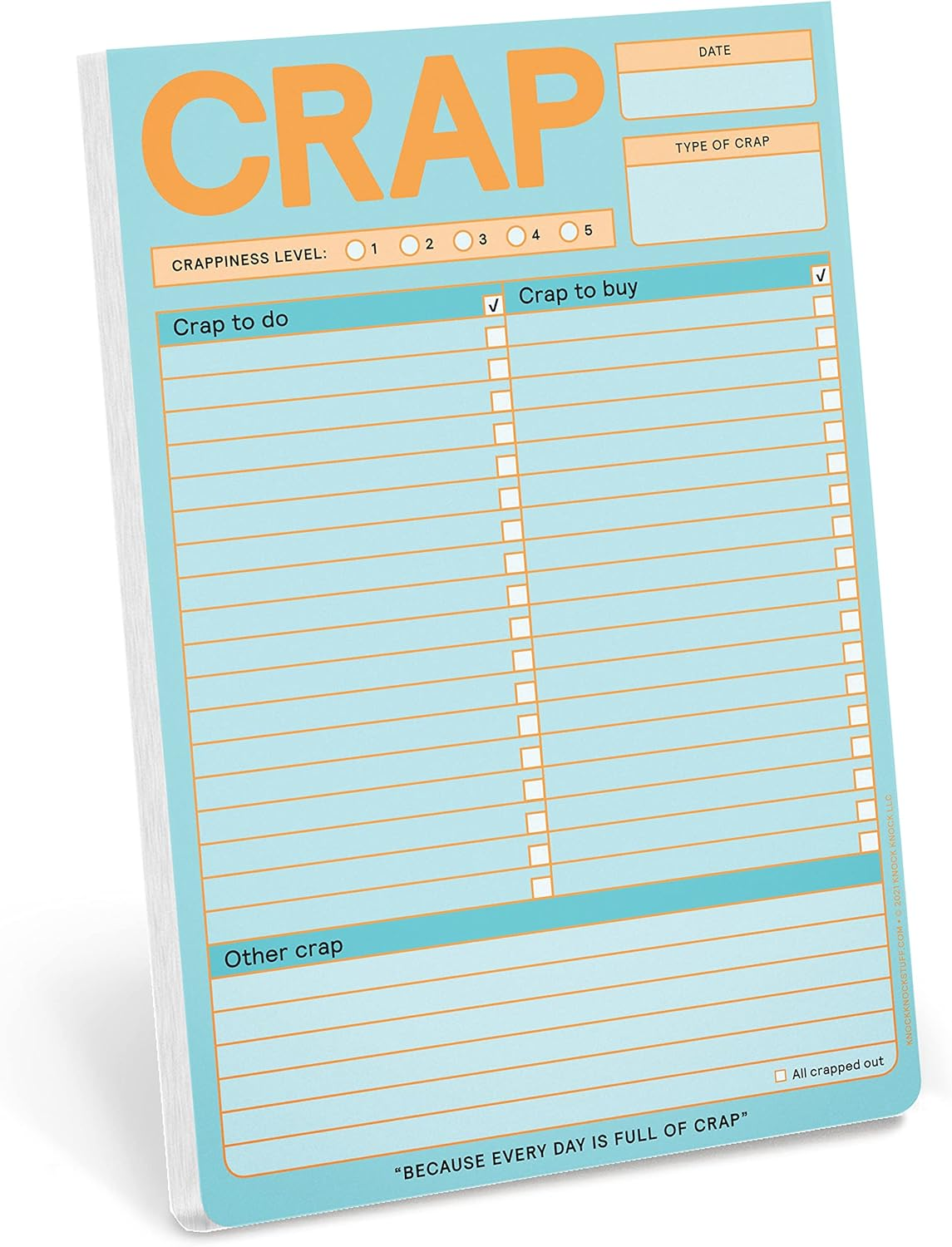 Knock Knock Self-Therapy Pad, Checklist Note Pad for Step-By-Step Stress Relief (Pastel Version), 6 X 9-Inches