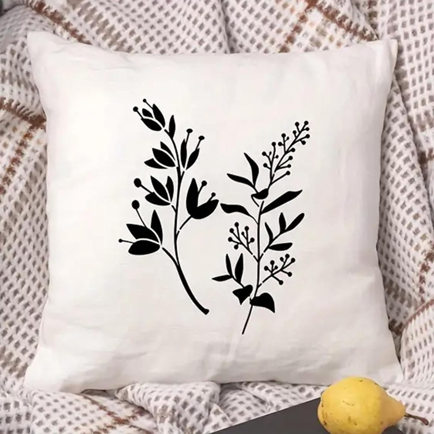 18-Piece Reusable Wildflower Stencil Set for Painting - Botanical Floral Templates for Wood Crafts, Canvas Art, and Home Decor image number 6