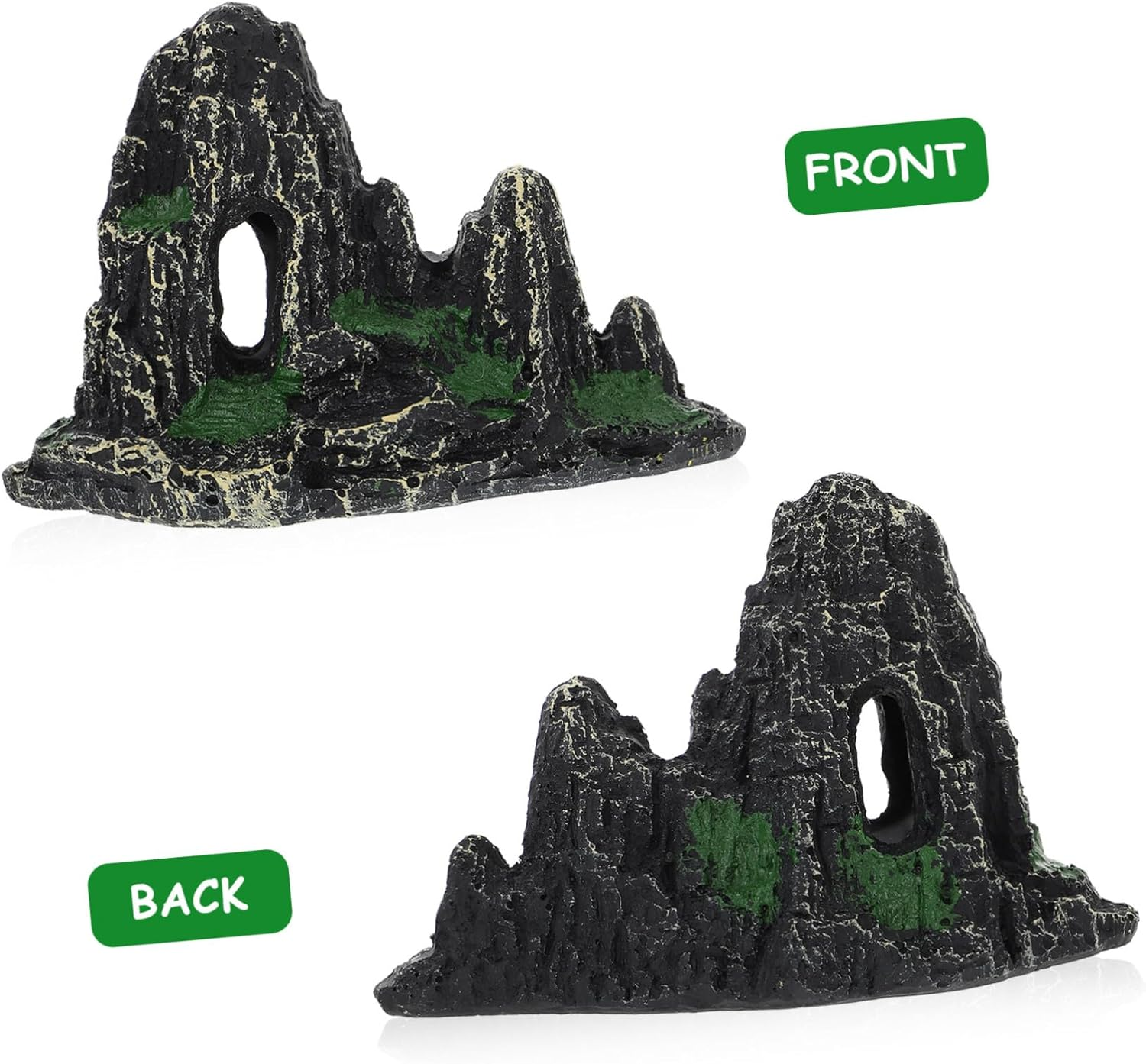 FONDOTIN Artificial Rockery Ornament Resin Simulation Hill Aquarium Landscaping Decoration Fish Tank Supply for Aquatic Pets and Home Aquariums image number 1