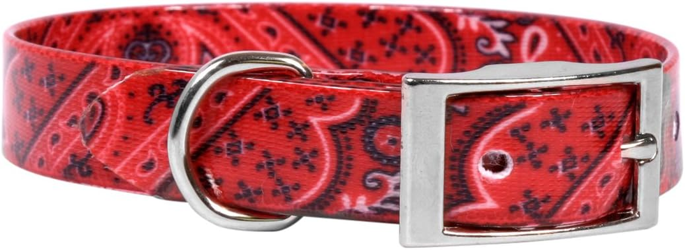 Yellow Dog Design Bandana Red Elements Dog Collar 3/4" Wide and Fits Neck 13.5 to 17", Medium