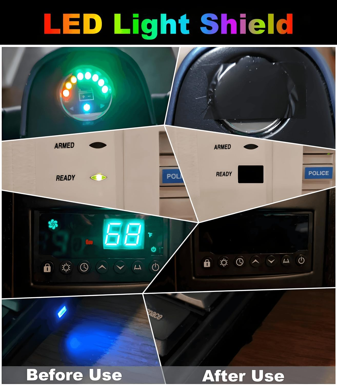 Blackout Tape ANGKEEL Light Blocking Adhesive Tape Shielding 100% of Light, Dimming Film Sheet Lights Blocks Tape, for Shield Light Source, Indicator Lamp, LCD, Backlight Group, Car Dashboard, Windows image number 1