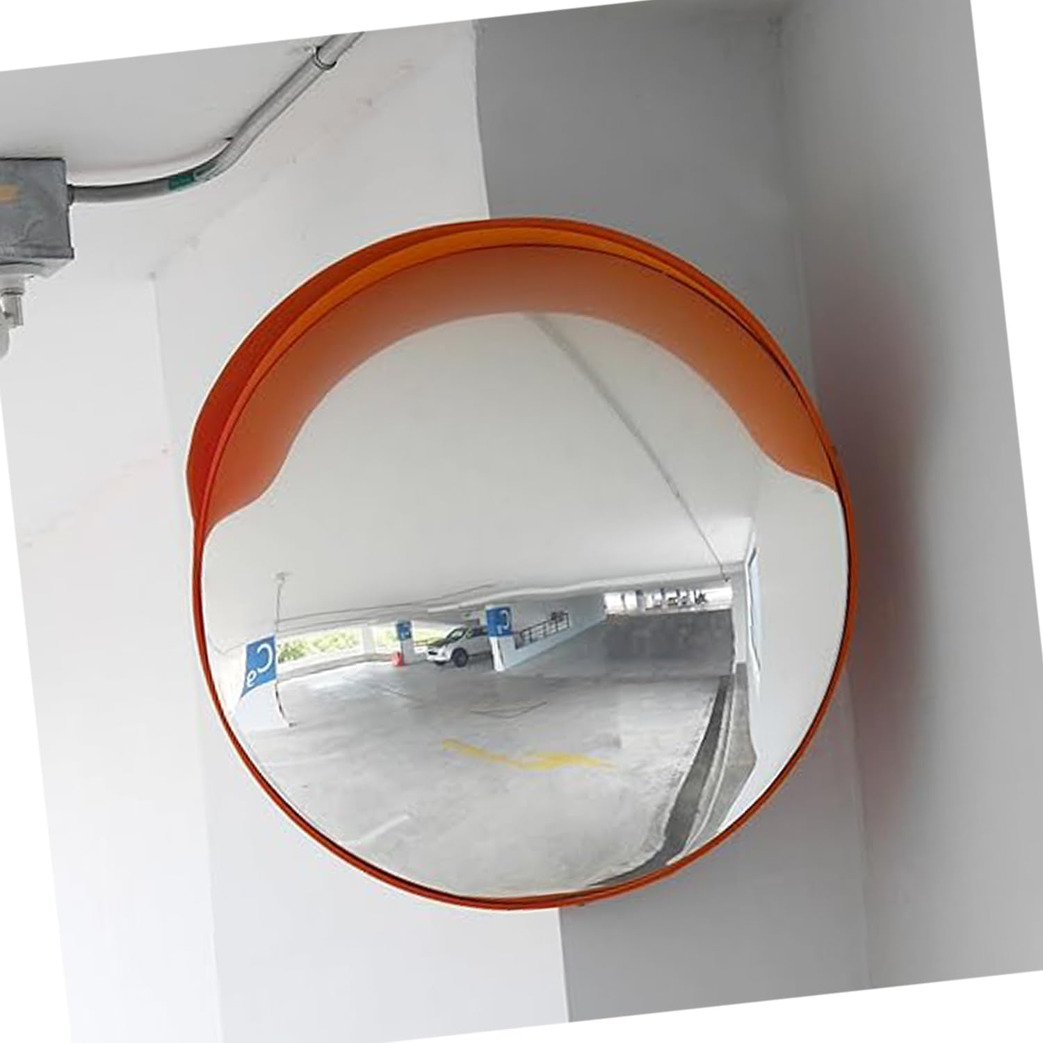 WEZCHUGHAOL 11.8" round Convex Mirror for Blind Spot - Adjustable Safety Mirror with Wide Angle View, Perfect for Bedroom Decor, Garage, Warehouse & Door Access, Durable Traffic Mirror image number 6