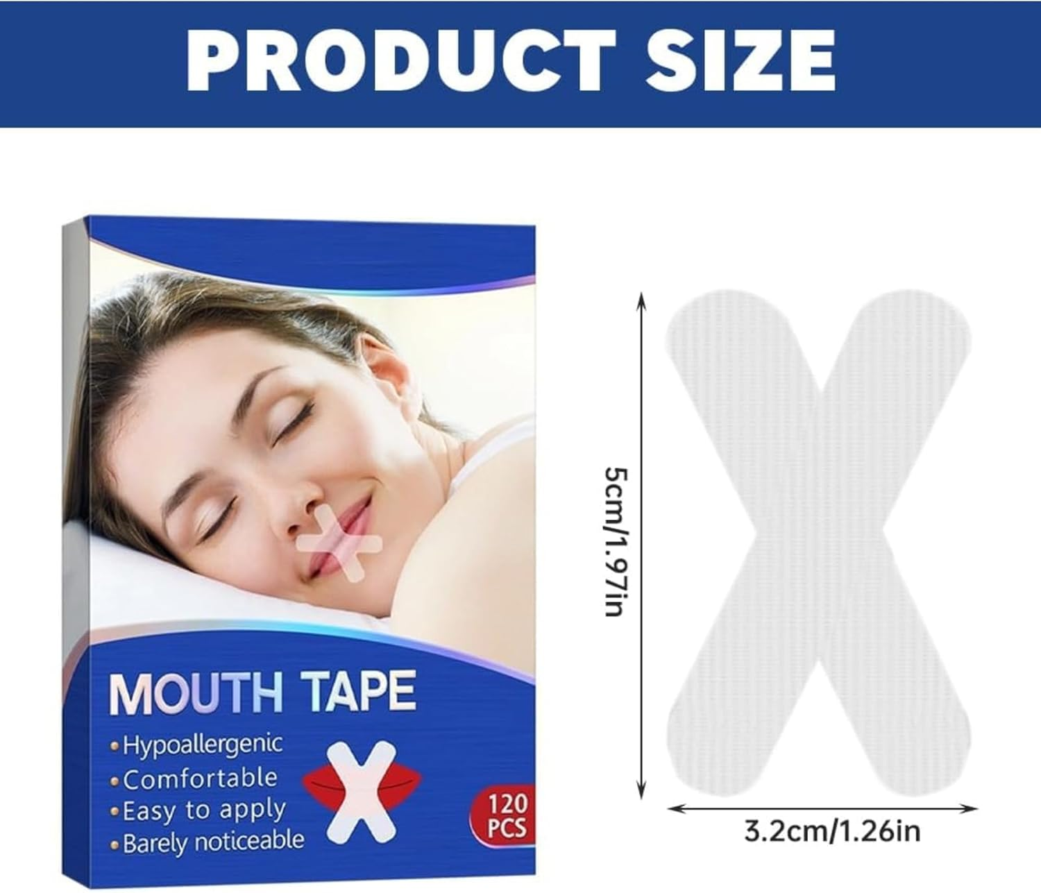 120 Pcs Mouth Tape for Sleeping - anti Snoring, Nose Breathing Aid, Snore Reduction image number 5