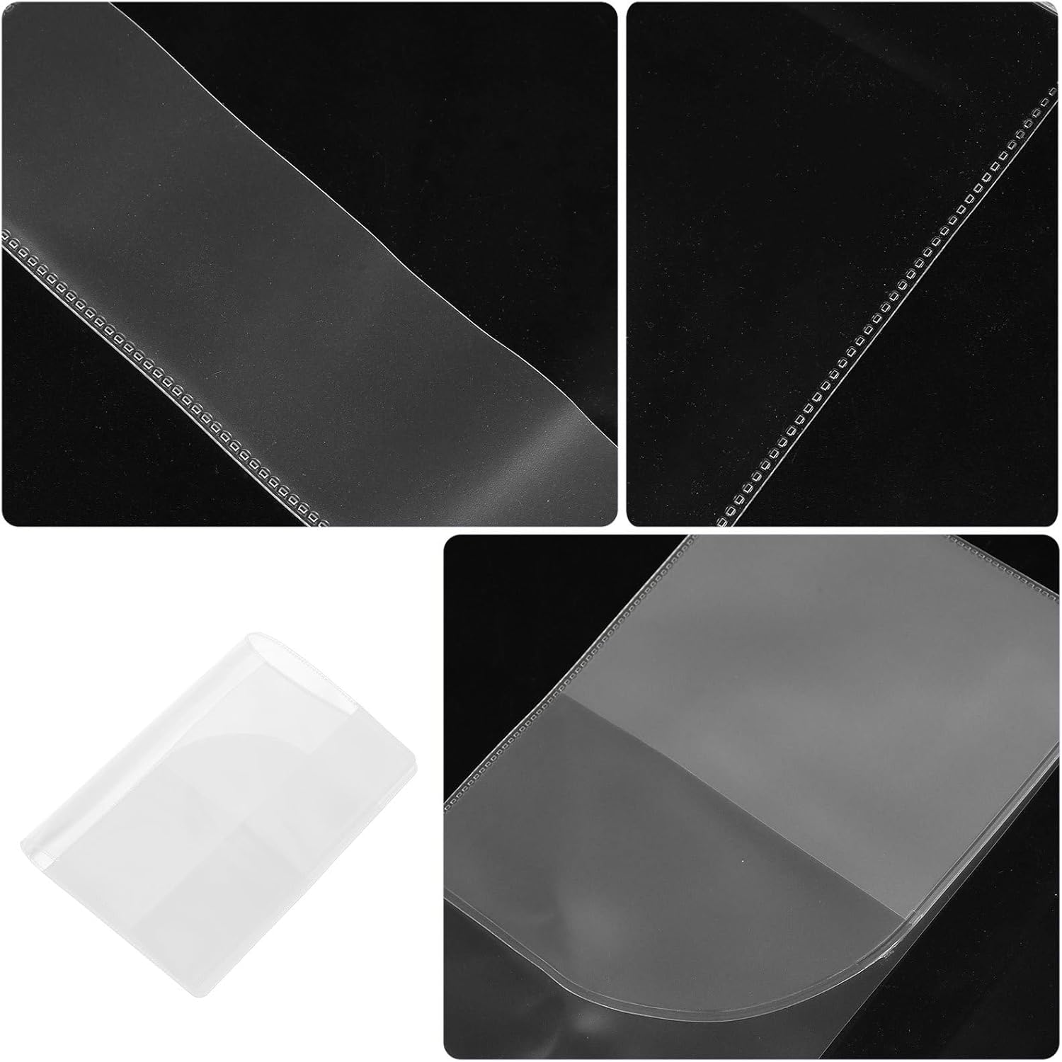 HOUDERCO 5Pcs Clear Passport Cover Travel Holder Document Organizer Lightweight Transparent Sleeves for Home and Business Trips image number 1