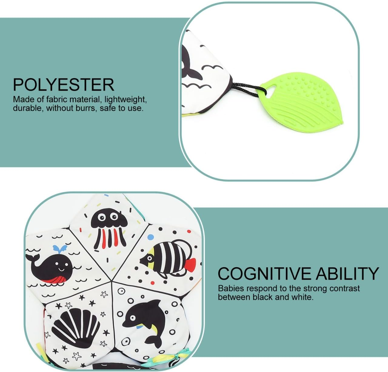 Bestonzon Prone Pillow Toys Cotton Pillow Tummy Time Pillow Pillow Shower Educational Pillow Educational Plaything Plaything Pp Cotton Colorful image number 4