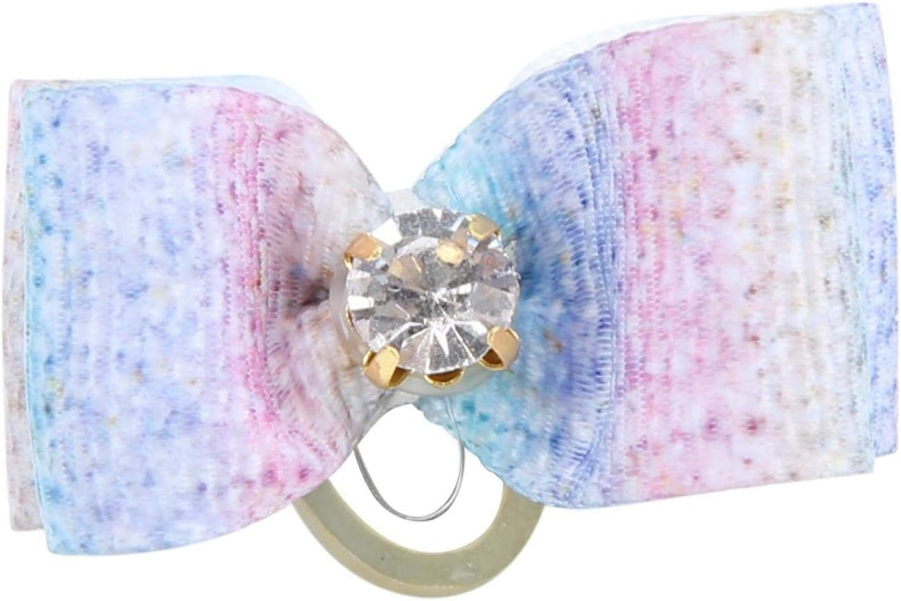 EVTSCAN Pet Hair Bows, 25 Pieces Gradient Ramp for Pets, Hair Bows, Grooming Accessories for Cats, Medium and Small Dogs, 1.2 X 0.8 X 0.8 Inch image number 3