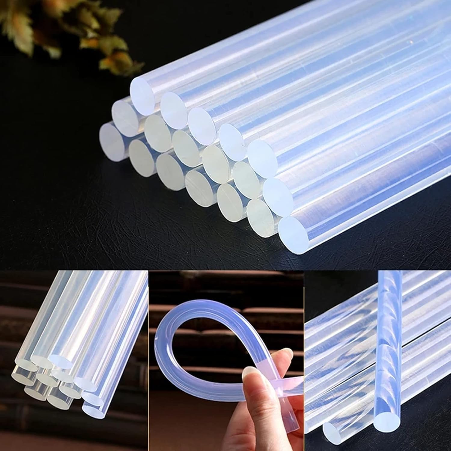50Pcs Hot Melt Glue Sticks,0.27 X 3.93 Inch /(0.7Cmx10Cm) Hot Melt Glue Sticks, Dent Repair Tool Glue Gun Sticks for DIY, Decoration, Car Dent Repair(Transparent) image number 5