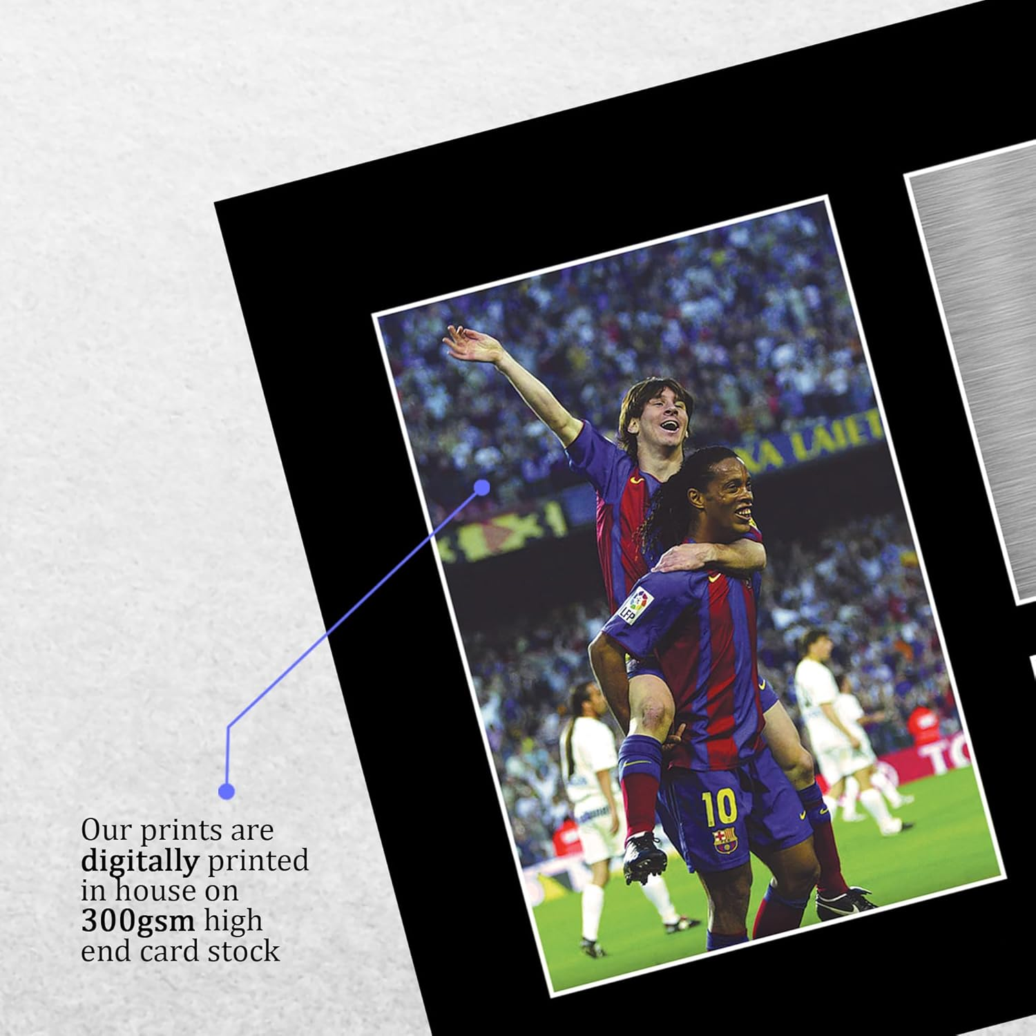 HWC Trading A4 Lionel Messi & Ronaldinho Barcelona Gifts Printed Signed Autograph Picture for Football Fans and Supporters - A4 image number 6
