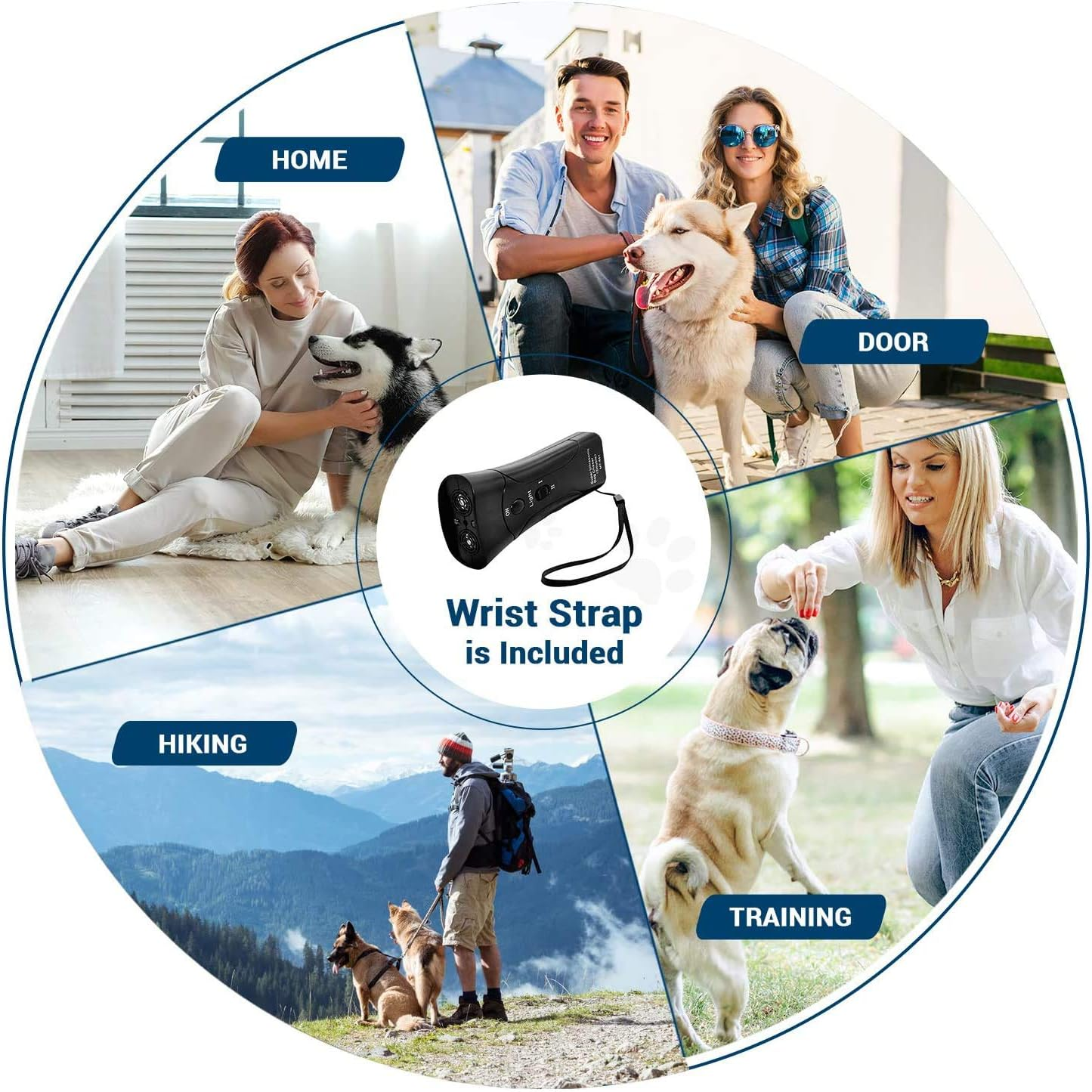 Handheld Dog Repellent, Ultrasonic Dog Trainer Device Electronic Dog Deterrent/Dog Barking Control Devices Training Tool Stop Barking Sonic Dog Repeller image number 6