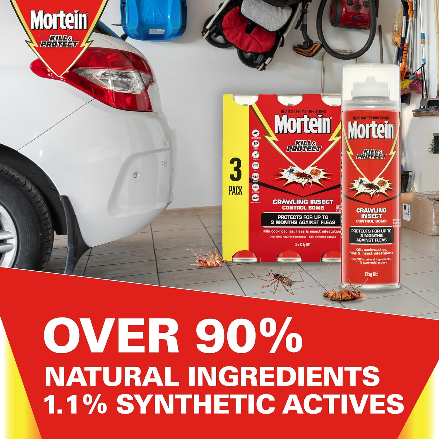 Mortein Powergard Flea & Crawling Control Bomb 125 G (Pack of 3) image number 4