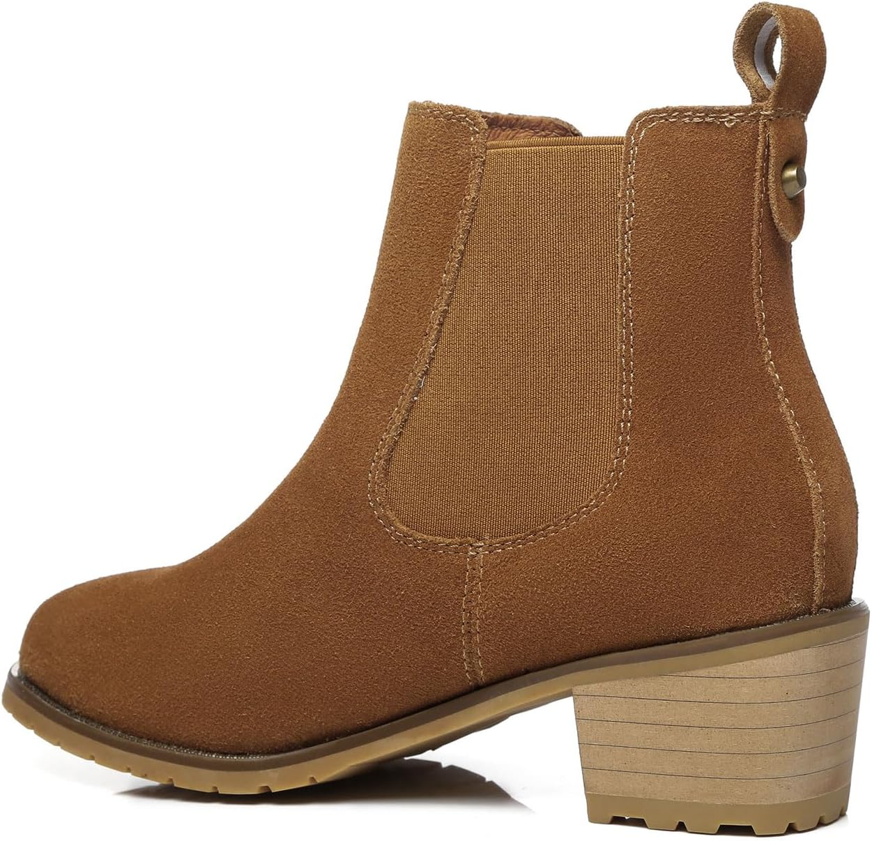 UGG AUSTRALIAN SHEPHERD AUSTRALIAN SHEPHERD&reg; UGG Women Sheepskin Wool Block Heel Chelsea Boots Sylvia image number 4