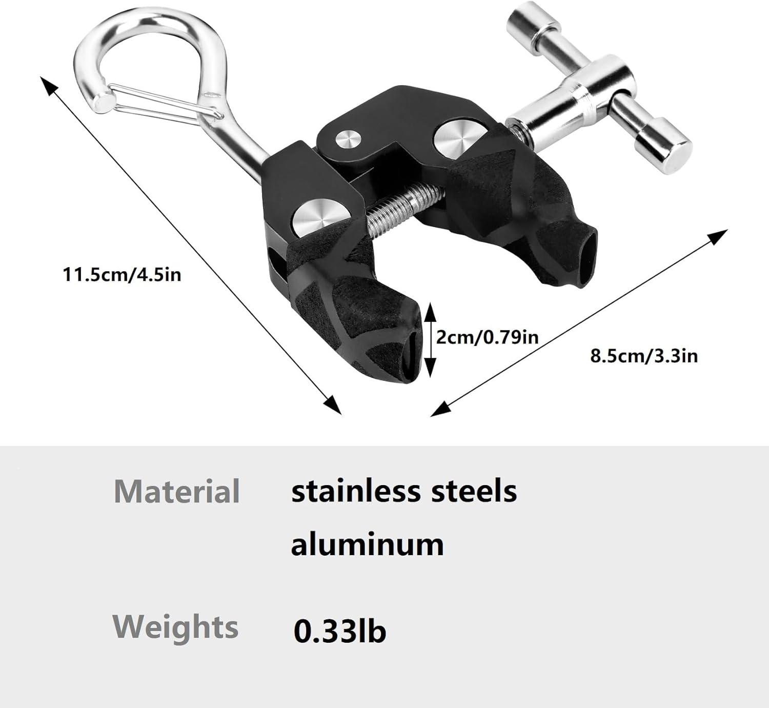 KOMCLUB Tarp Clips Car Roof Joint for Tarp Attachment,Easy Installation, Compact, Durable, Doubles as Lantern Hanger (1) image number 2
