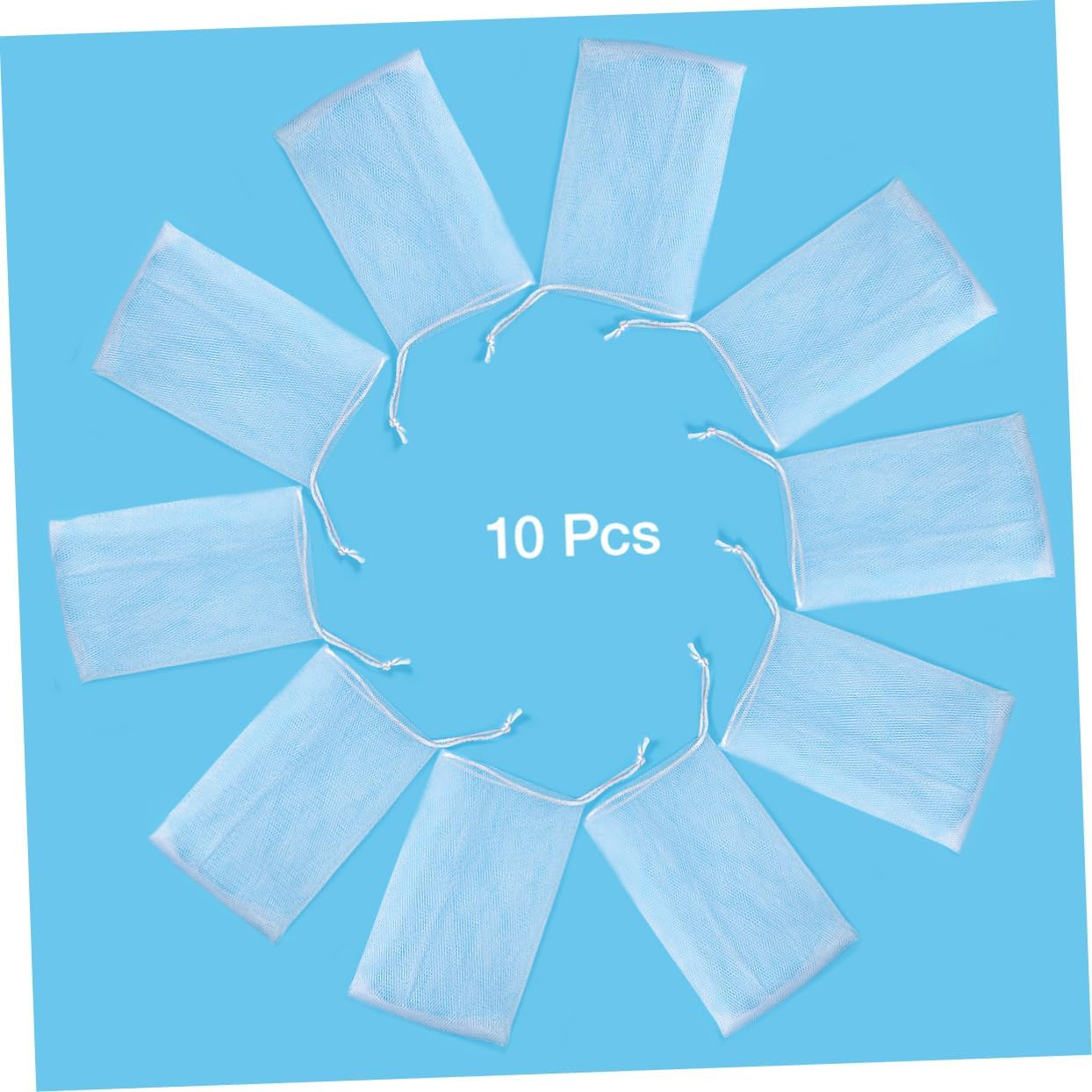 Frcolor 10 PCS Exfoliating Mesh Soap Saver Pouch Bag Sack Sponge image number 5