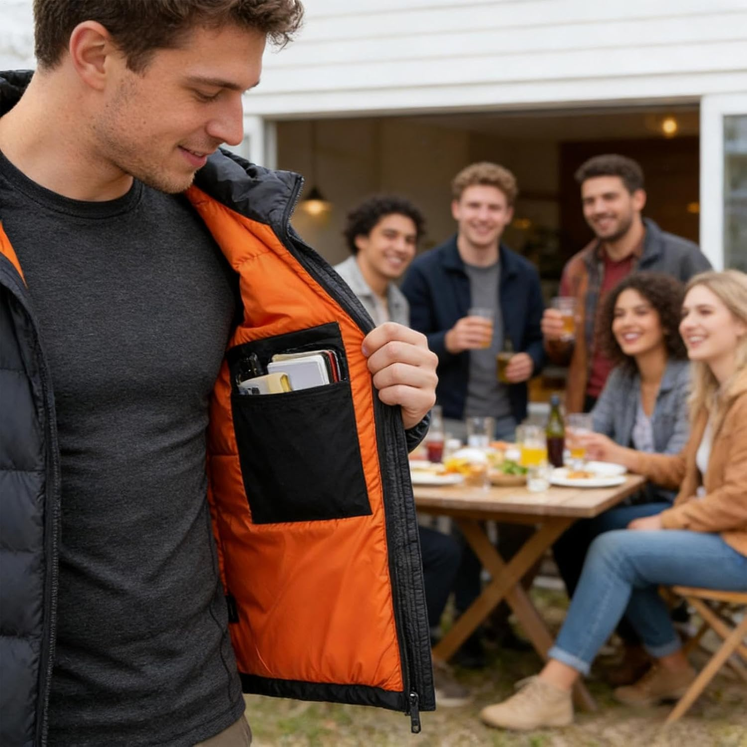 Pockets for Clothing - Anti-Theft Security Zipper Pouch, Sew in Side Pocket, Concealed Black Canvas Wallet Pockets, Zippered Insert for Outerwear | Clothing Pocket, Jacket Clothes Coat Sweatshirt Shir image number 2