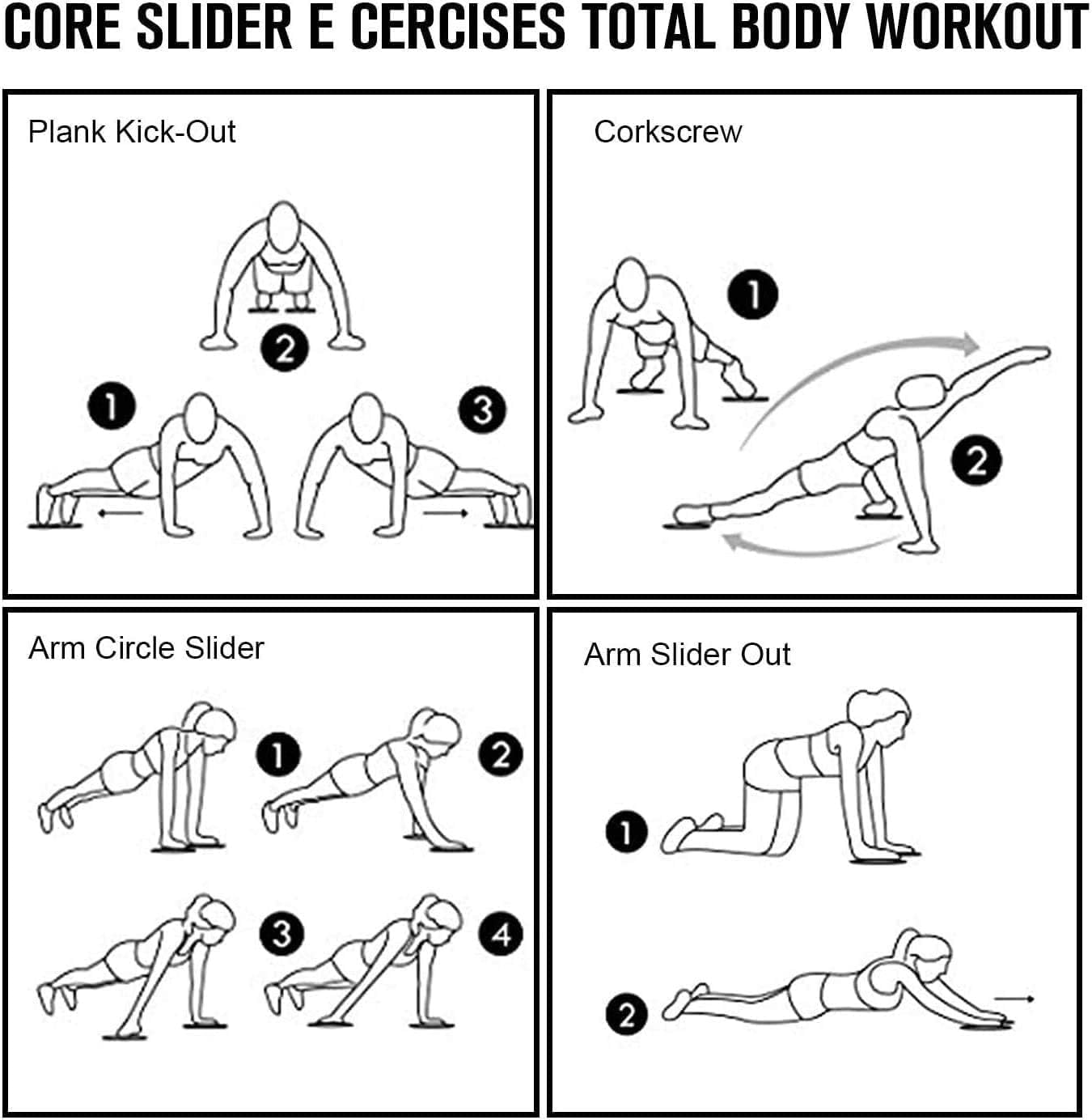 Exercise Core Sliders, WADY 2 Pack Sliders for Working Out Yoga Pilates Gliding Disc with Dual Sided Exercise Gliding Discs Use on Carpet or Hardwood Floors, Light and Portable image number 2