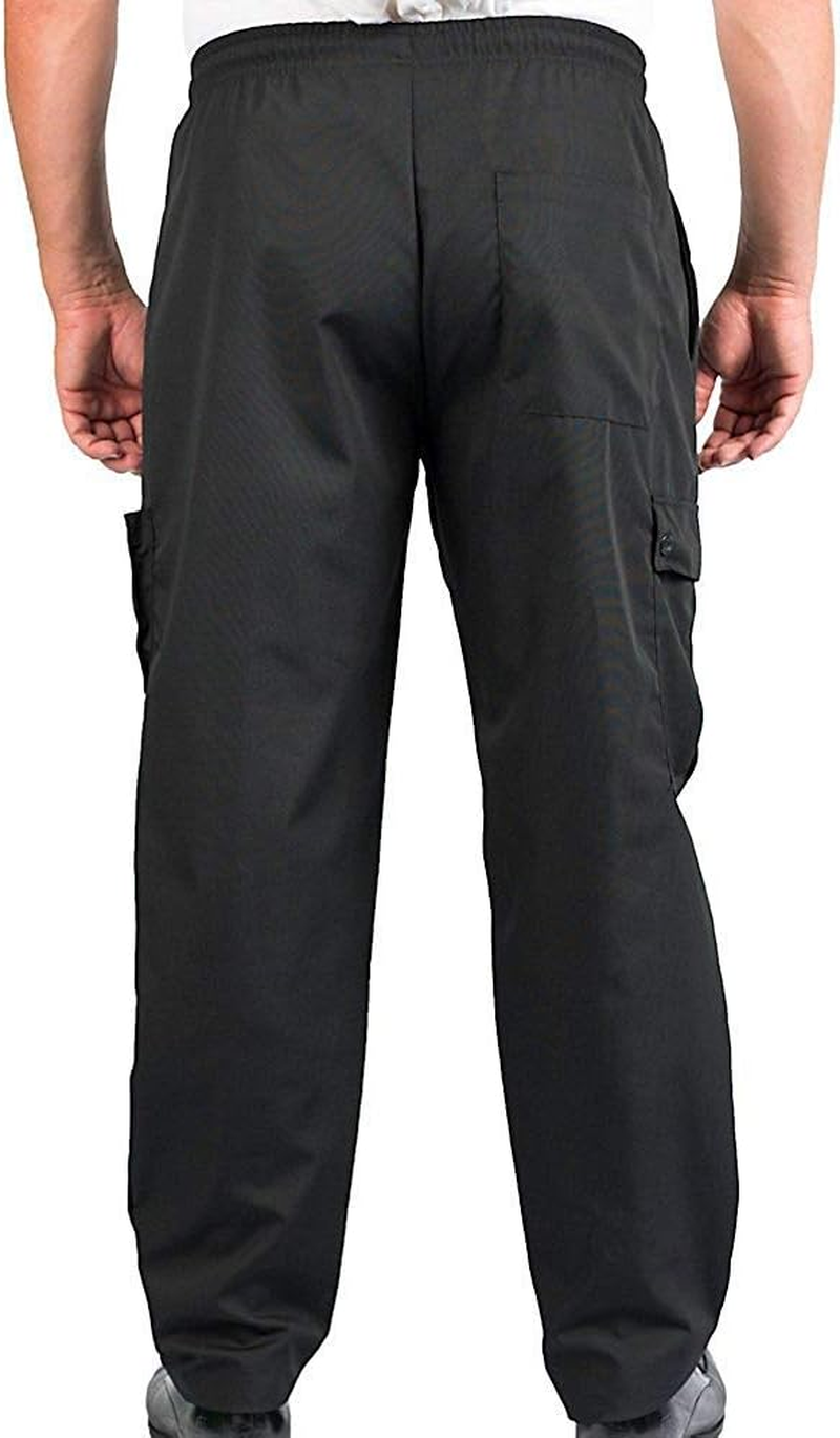 KNG Black Cargo Style Chef Pant image number 5