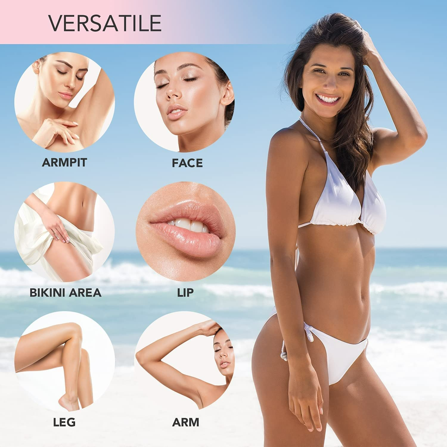 YOXUE Electric Razor for Women, 4 in 1 Womens Shaver for Pubic Hair Wet & Dry Cordless Hair Remover for Eyebrow, Nose, Face, Legs, Underarms Portable Bikini Trimmer Rechargeable for Lady Hair Shaving. image number 3