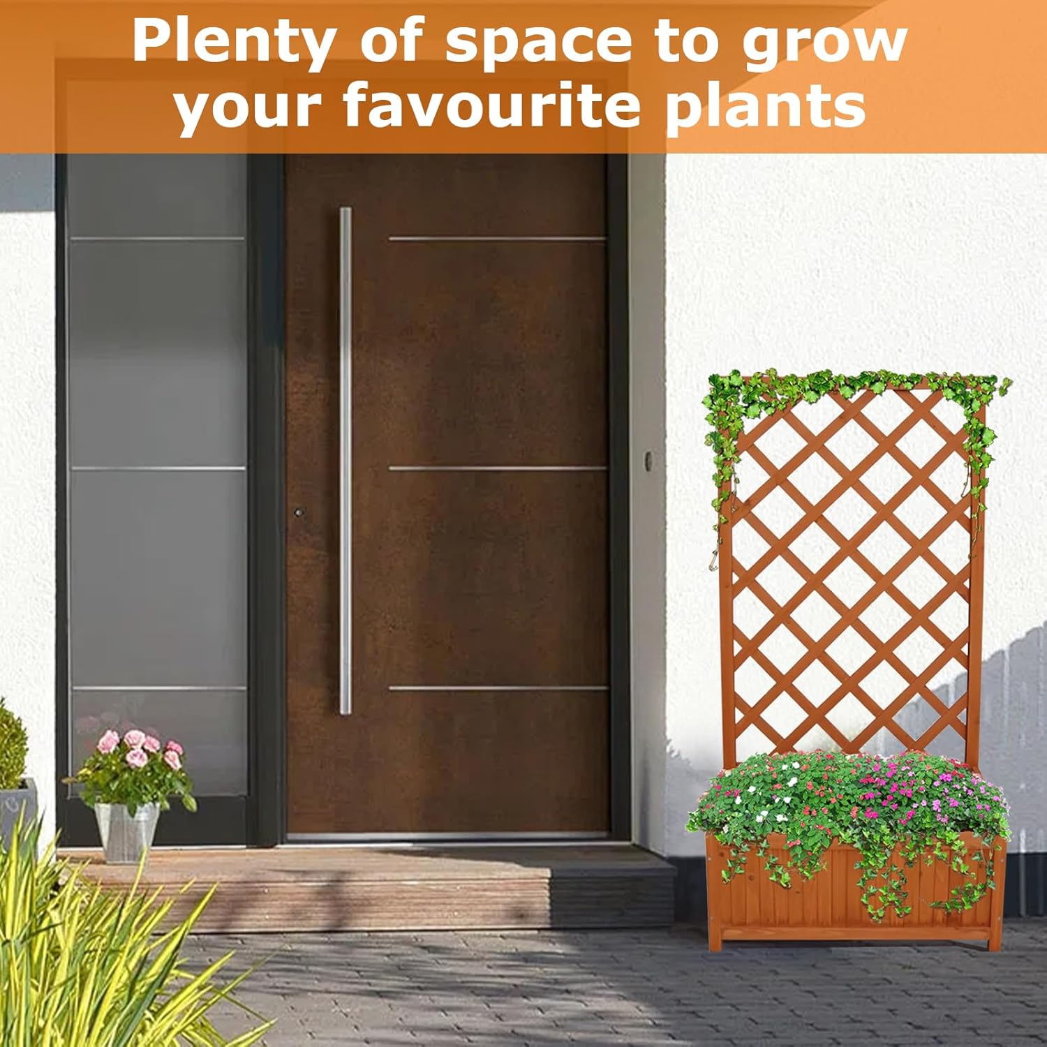 Garden Bed Wooden Planter Box, Gardening Supplies Plant Containers Patio,Vertical Containerized Raised Beds for Vegetables Flowers,70 X 30 X 135 Cm image number 2