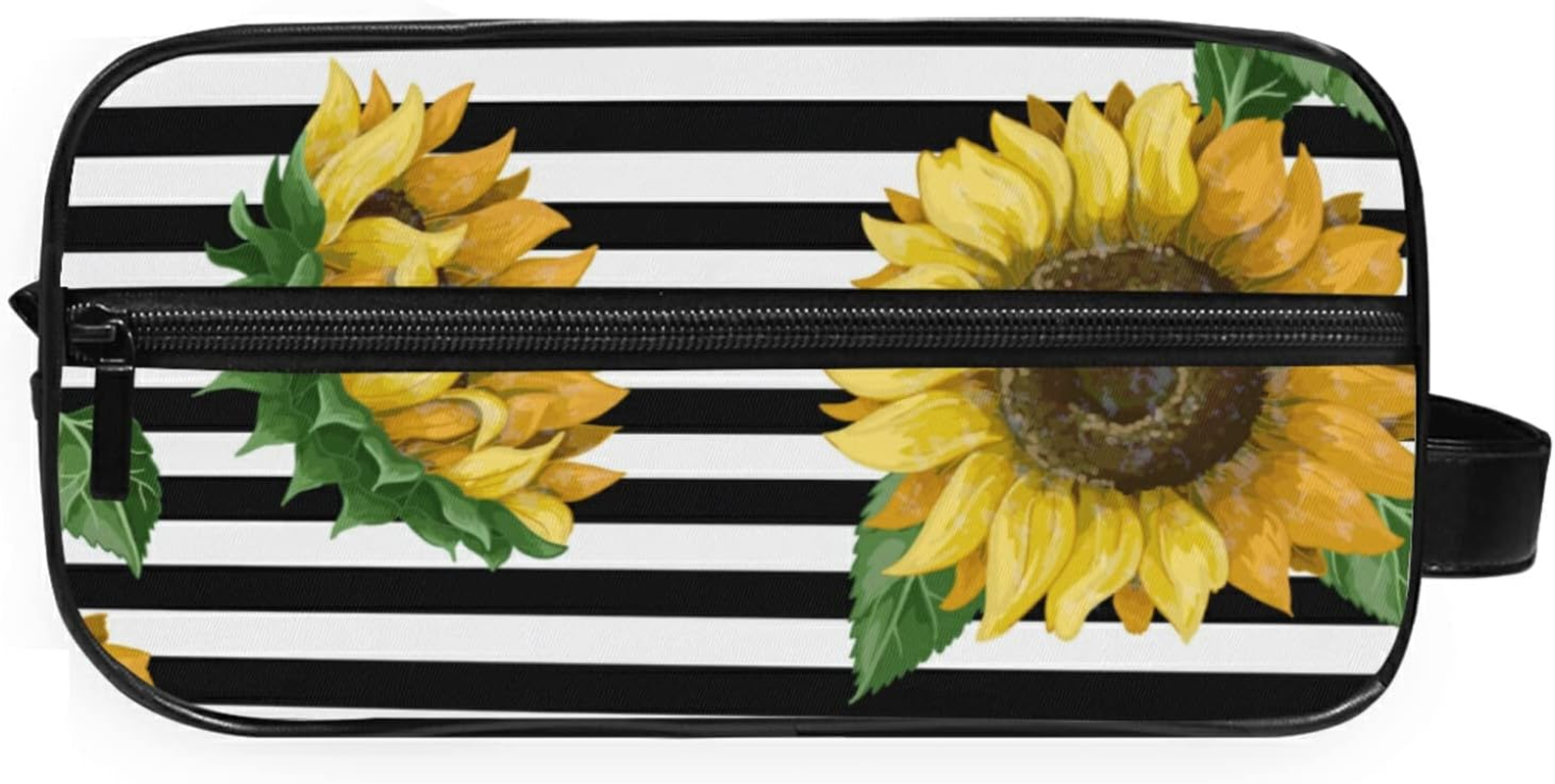 Toiletry Bag Unisex Cosmetic Bag Sunflowers Travel Organizer Hanging Dopp Kit for Toiletries Accessories, Sunflowers, One Size - Cute Style image number 3