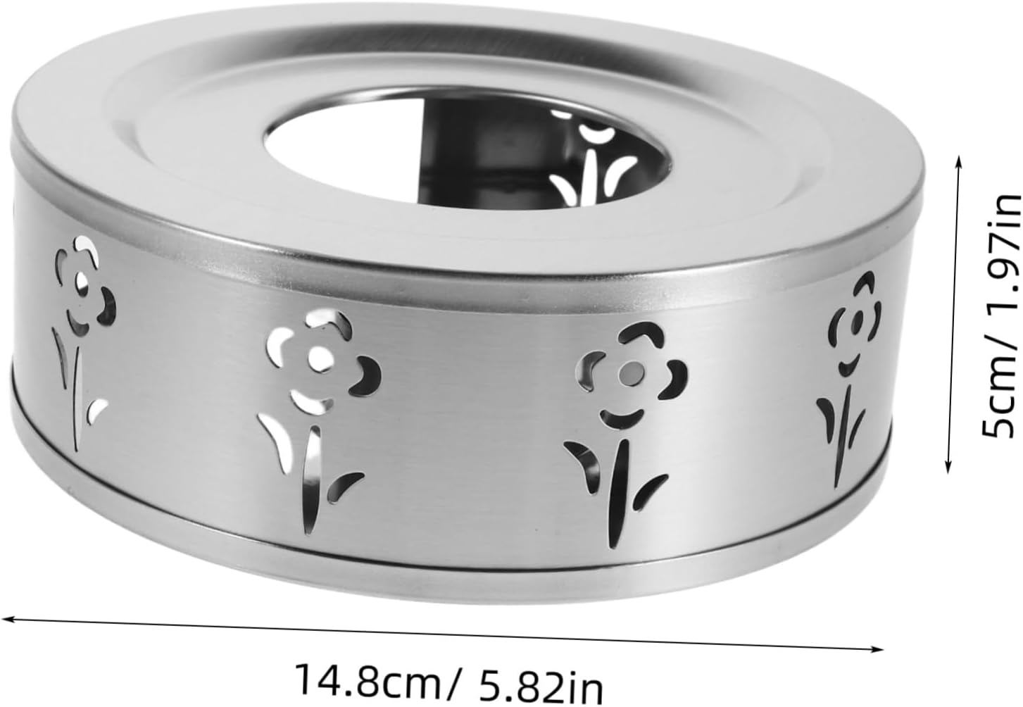 SECFOU Teapot Warmer: Tea Warmer Candle Holder Stainless Steel Tea Kettle Heater Universal Teapot Heater for Coffee Milk Espresso Water image number 3