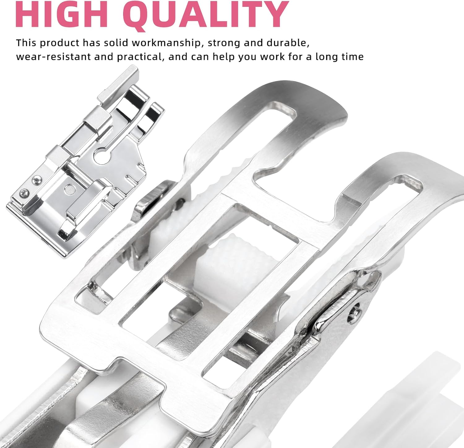 Open Toe Walking Foot W/Guide for Brother Sewing Machine Quilting and Sewing Stitch through Multiple Layers and Match Prints,Fits Brother, Janome, Singer, and More image number 2