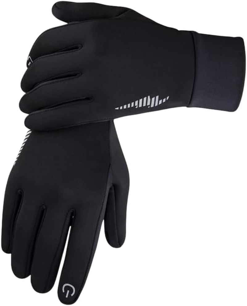 Winter Running Gloves, Unisex Touchscreen Anti-Slip Elastic Gloves, Lightweight Warm Windproof for Cycling, Driving, Camping, Hiking