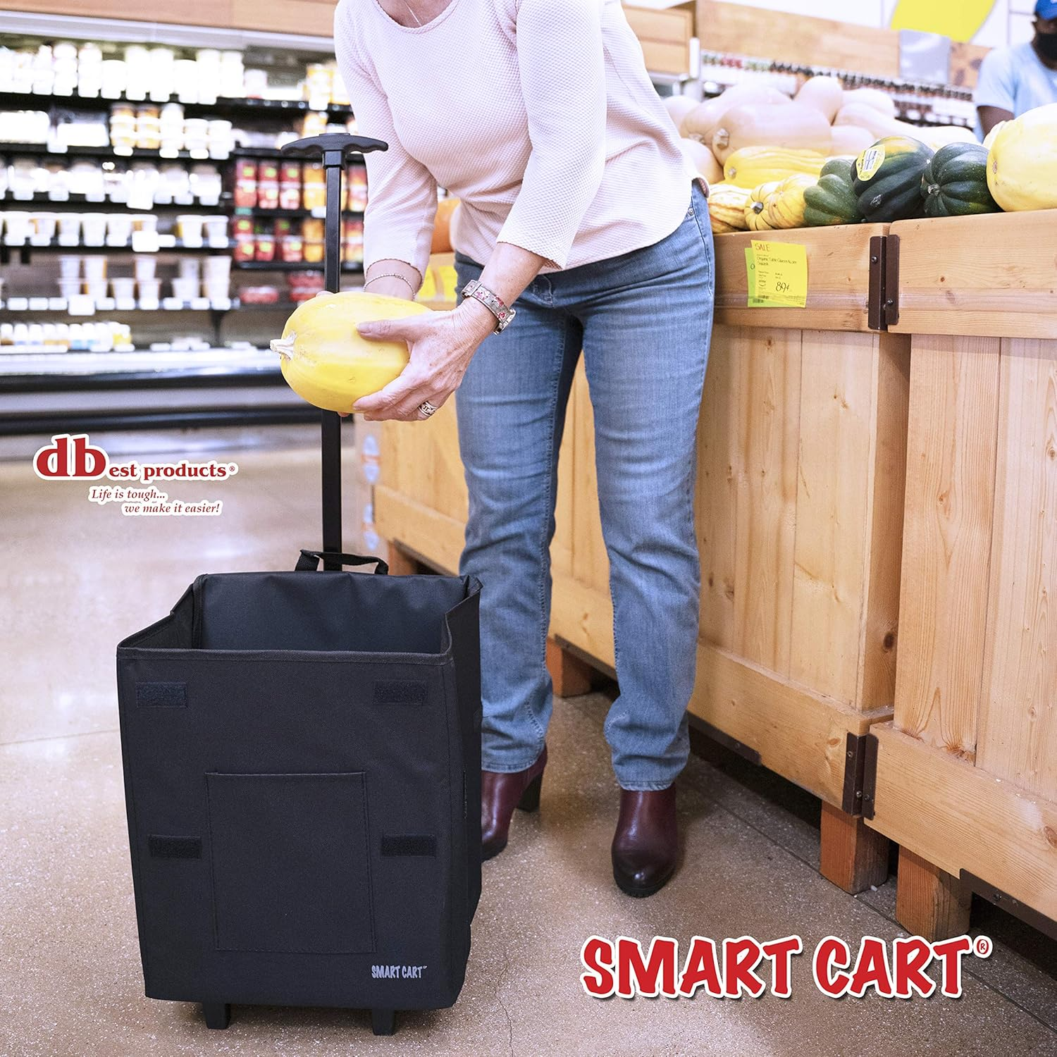 Dbest Products Smart Cart Rolling Multipurpose Collapsible Basket Scrapbooking Blackout image number 5