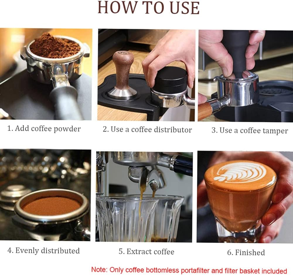 54Mm Coffee Bottomless Portafilter with Filter Basket & Wooden Handle Replacement for Breville 880/870/850 Coffee Machine Tool Reusable Alloy Filters Coffee Extraction Accessories Beech Wood image number 1