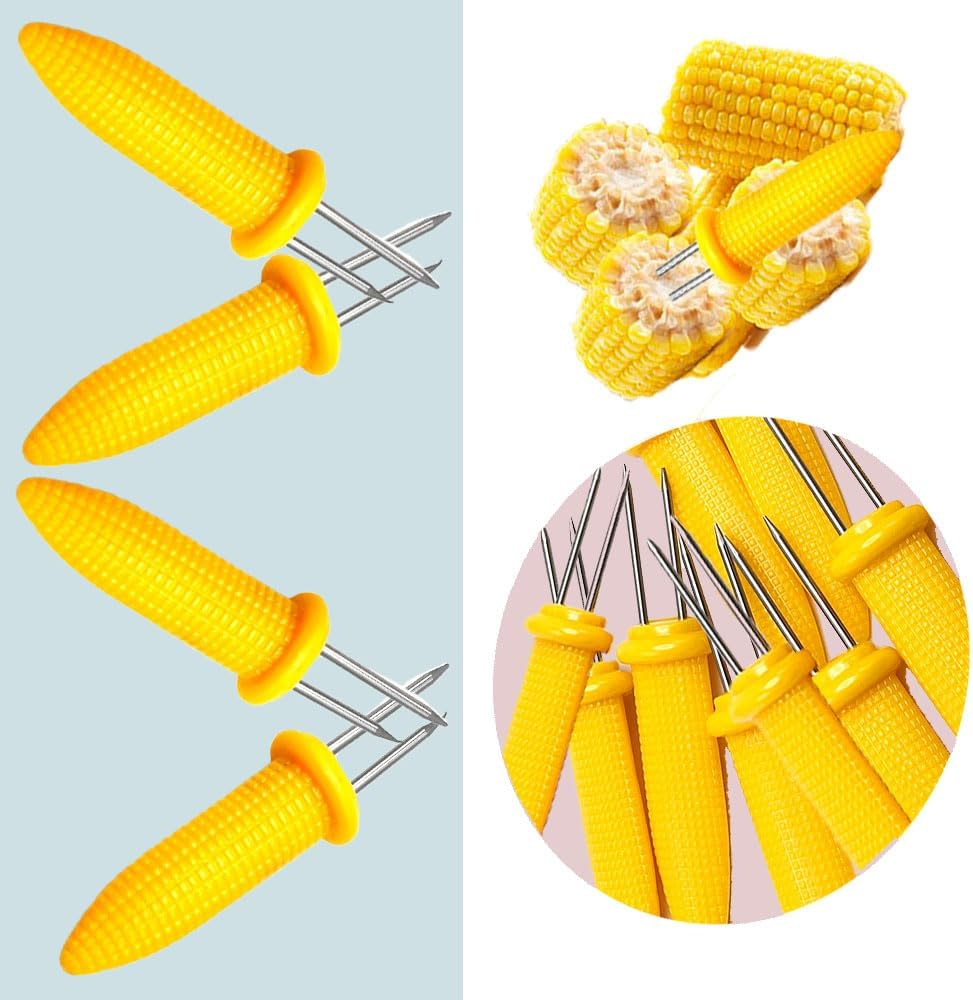 20 Pcs Corn Holders, Stainless Steel Corn Holders Set, Corn on the Cob Holders Set, Perfect for Skewers BBQ, Camping and Home Cooking image number 1