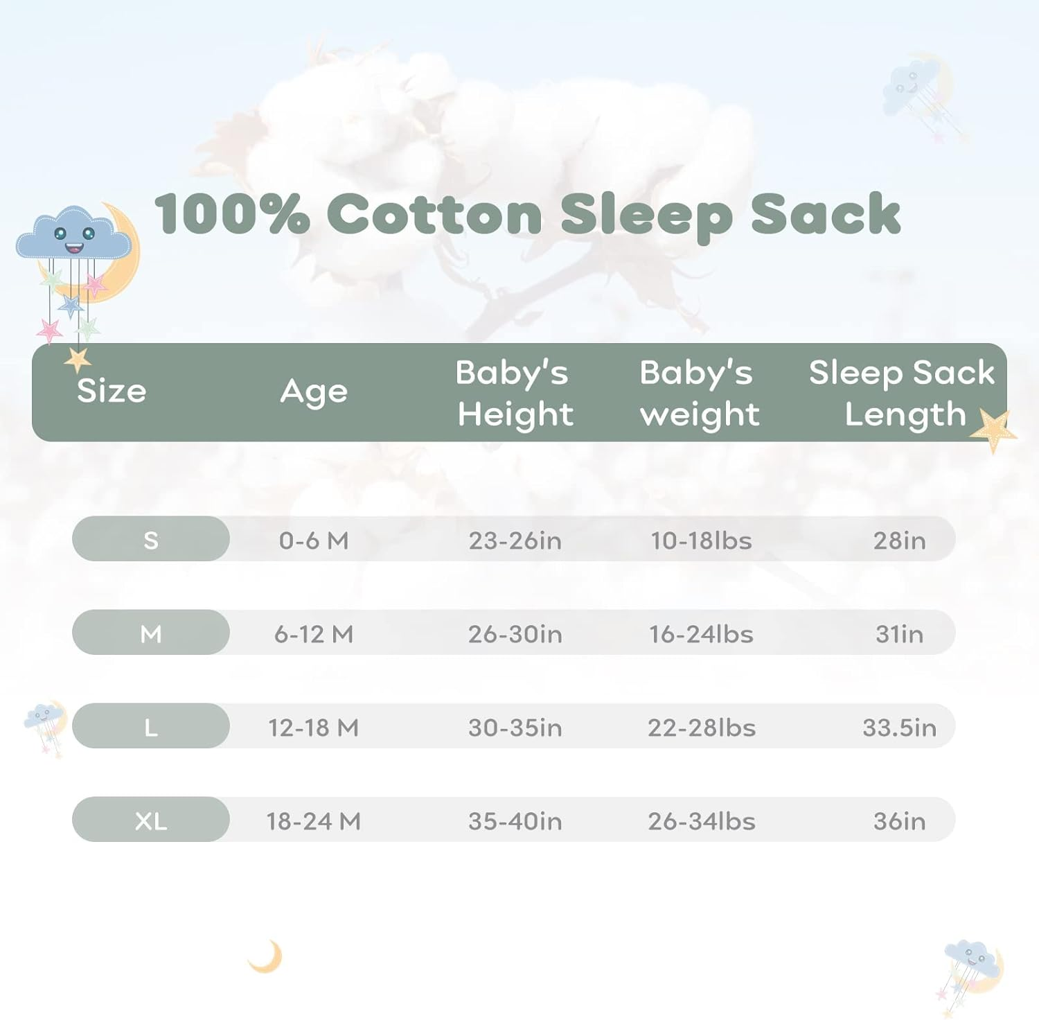 Yoofoss Baby Sleep Sack Wearable Blanket for Babies image number 6