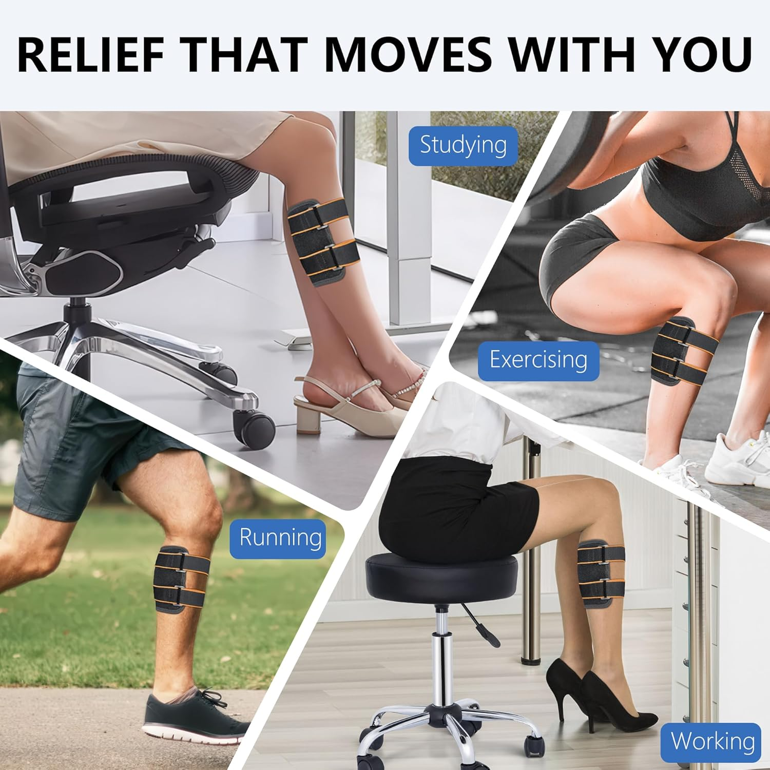 Sciatica Pain Relief Brace - Ergonomic Support Belt with Dual Anti-Slip Strips for Lower Back, Hip, Leg & Nerve Pain - Adjustable Fit for Men & Women, Black image number 6