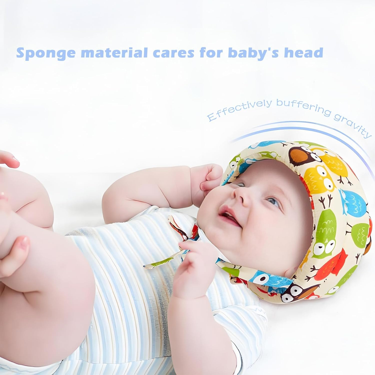 Checkzed Baby Head Protector Helmet, 360&deg; Head Protection Back Pack for Baby & Toddlers, Soft Cotton Safety Baby Helmet with Adjustable Straps for Crawling & Walking (6-60 Months) image number 4