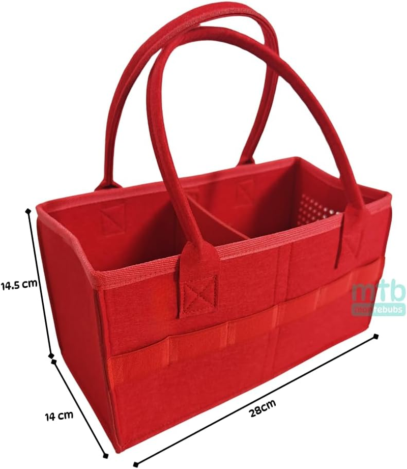 Case for Toniebox Music Box Carry Bag Felt with Inner Pocket Red Color with Partition and Elastic Straps 2025 image number 1