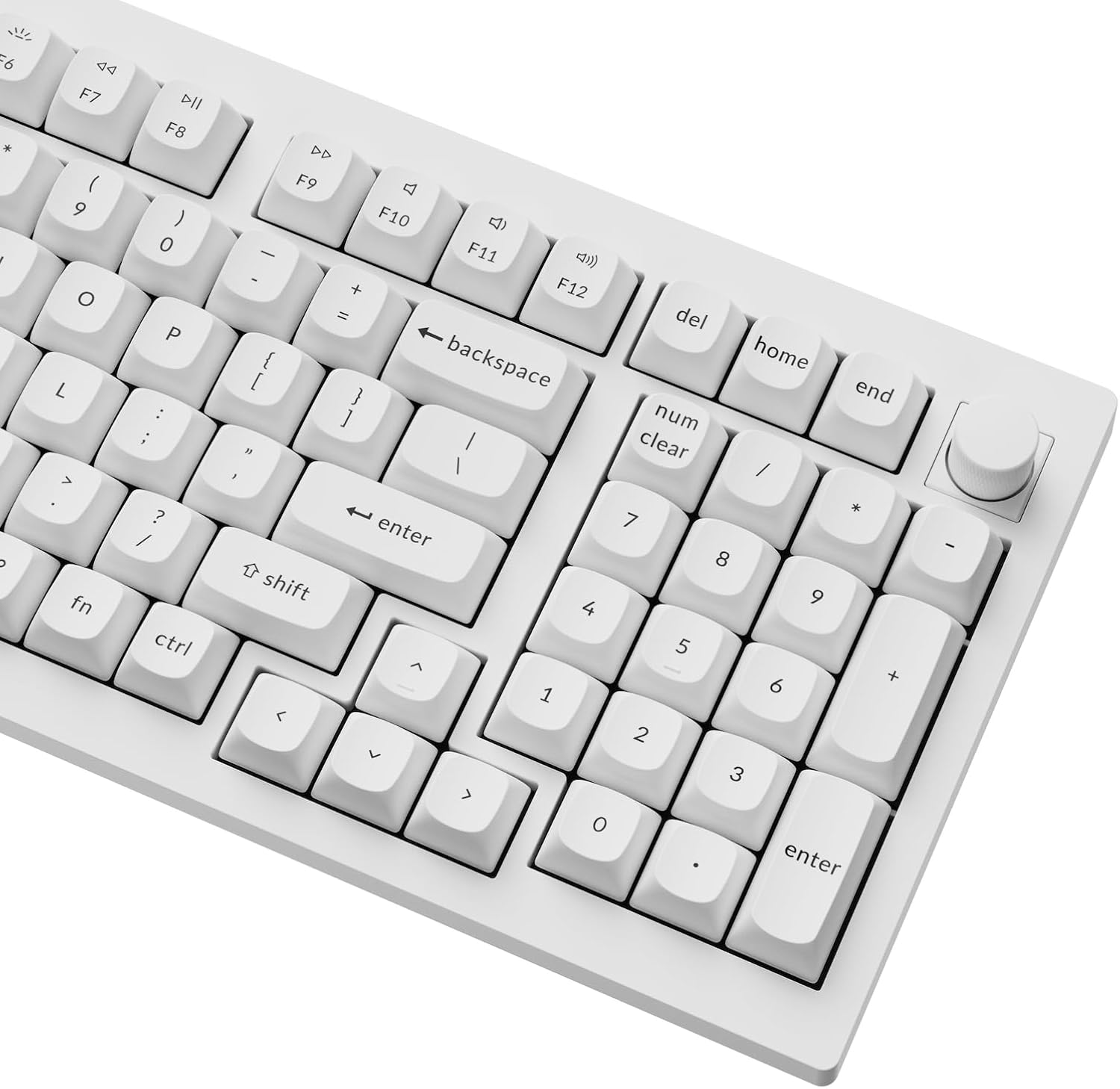Keychron V5 Max Custom Wireless Mechanical Gaming Keyboard with Number Pad, 96% Layout QMK/VIA 2.4 Ghz/Bluetooth 5.1/Wired, RGB Hot-Swappable Gateron Jupiter Brown Switch for Mac Windows Linux - White image number 4