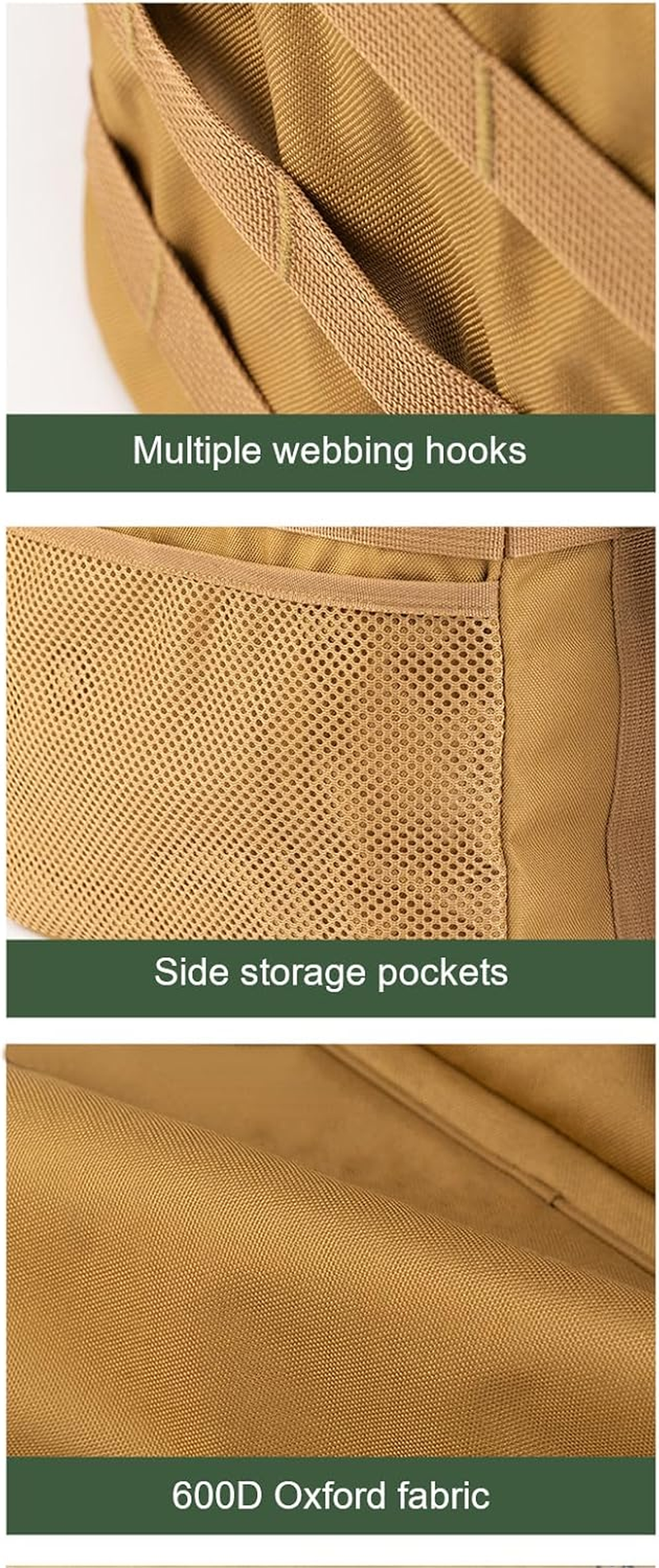 Camping Bag - Camping Capital Bag | Jars Spices Organizers Containers Foldable Puff Bags for Men Women Sports Bags Lightweight Tote Tote Outdoor Campings BBQ Holdall All L image number 2