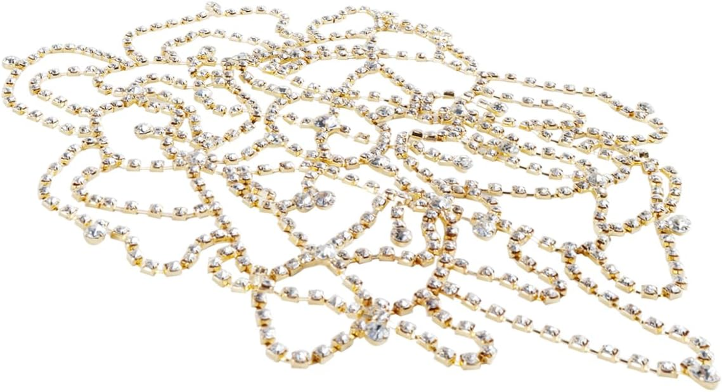 Gorise 1 Piece Gold Bridal Rhinestone Headbands for Wedding, Prom, Festivals, Ceremonies, Dinner Party, Photo Shoot, Seaside Beach, Etc. image number 5